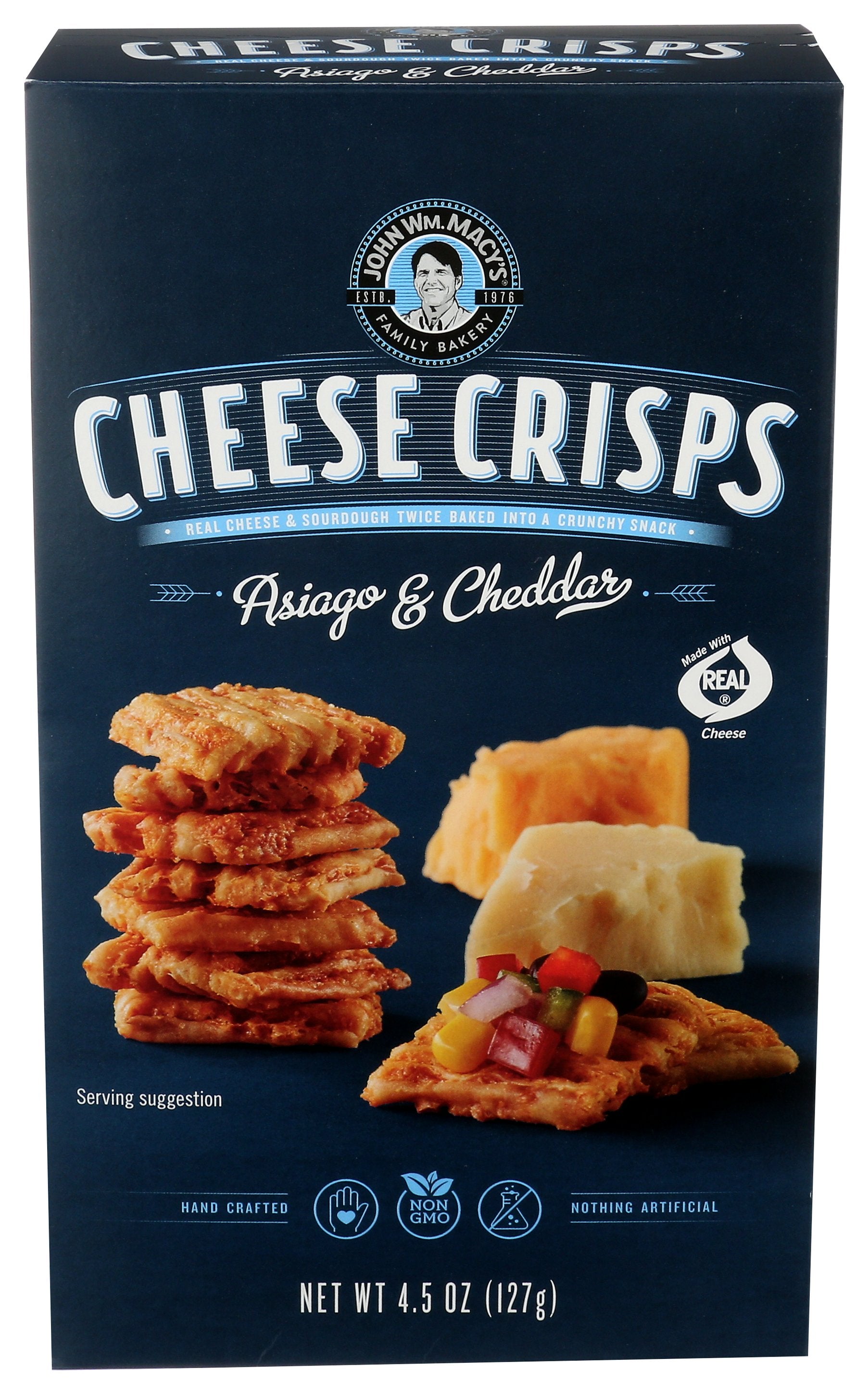 MACYS CHEESE CRISP ASIAGO CHDR - Case of 6
