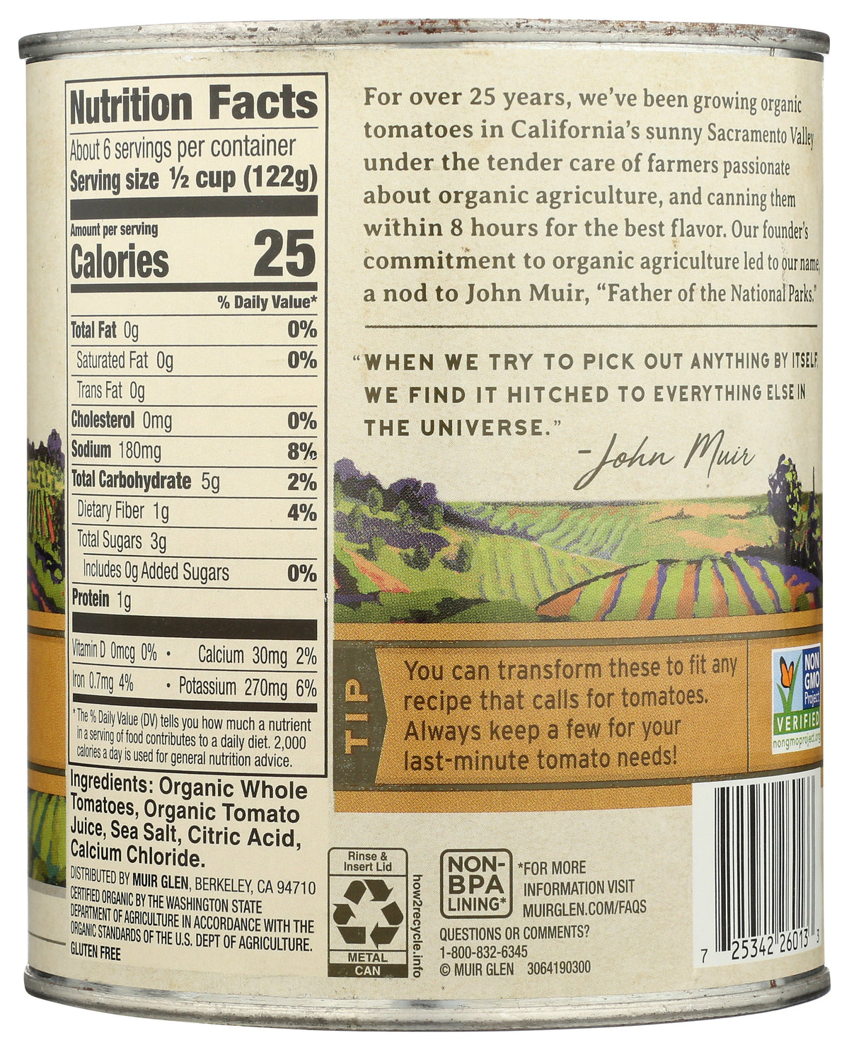 MUIR GLEN TOMATO PEELD WHL [TOMATOES - 28 OZ]