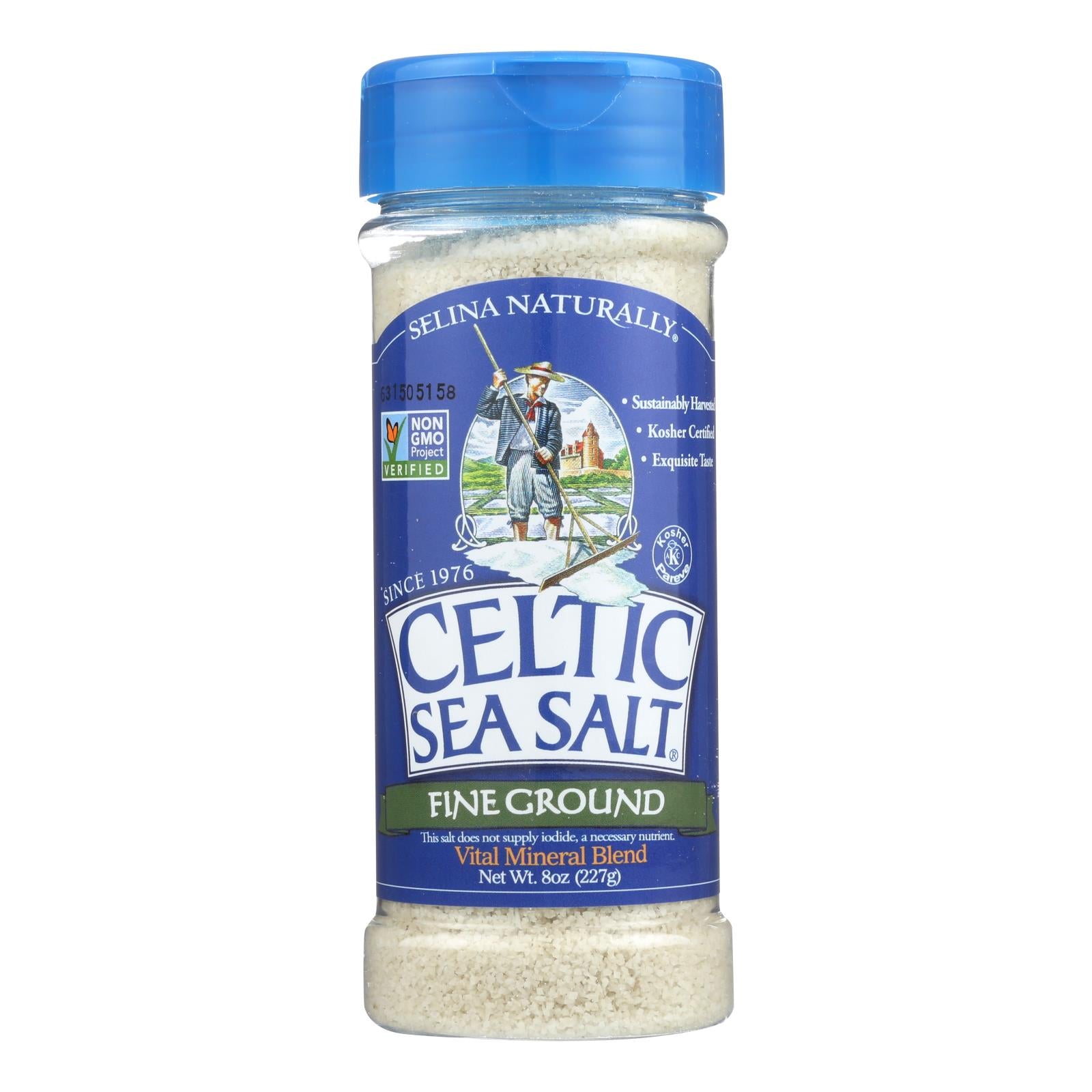 Celtic Sea Salt Shaker - Fine Ground - Case of 6 - 8 oz