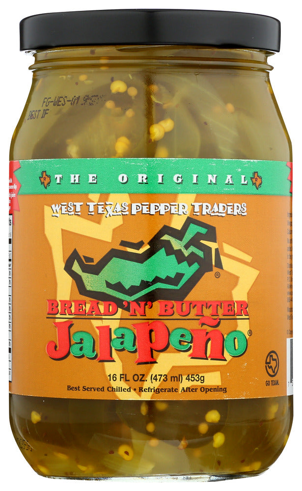 West Texas Pepper Traders The Original Bread N' Butter Jalapeño - Case of 6 - 16 fl oz