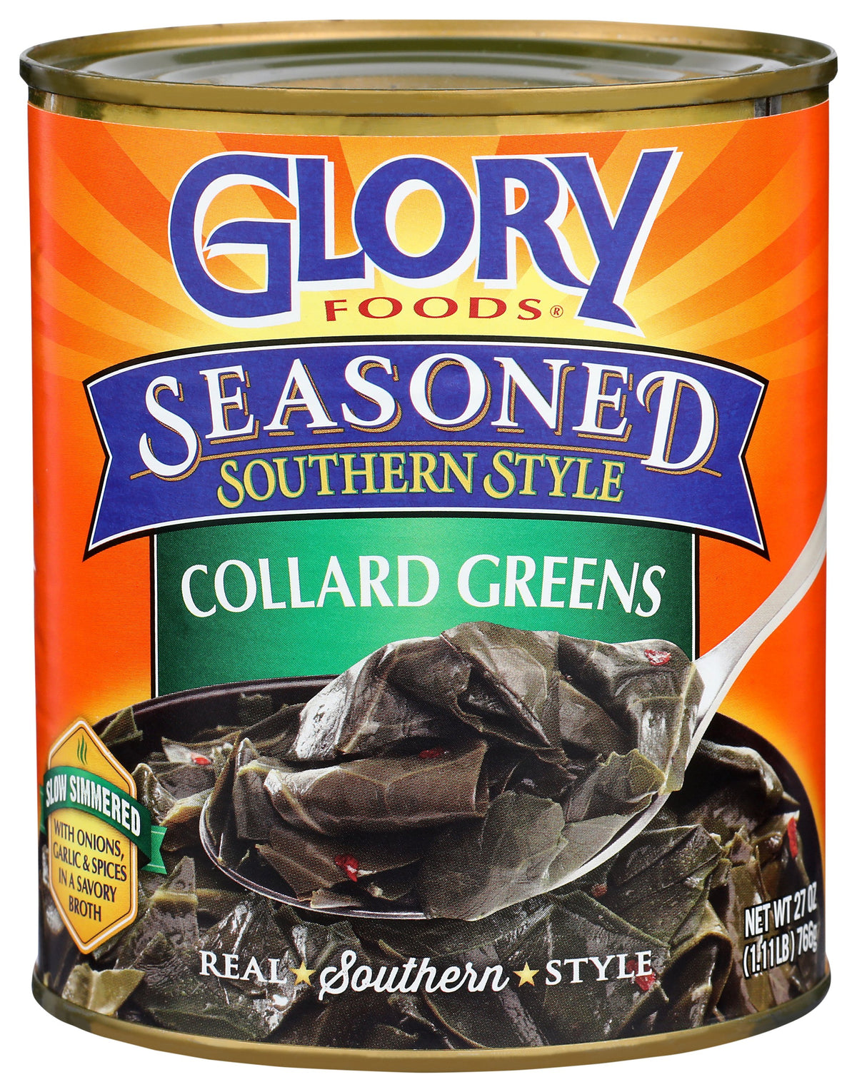 GLORY FOODS GREENS COLLARD SEASONED - Case of 12