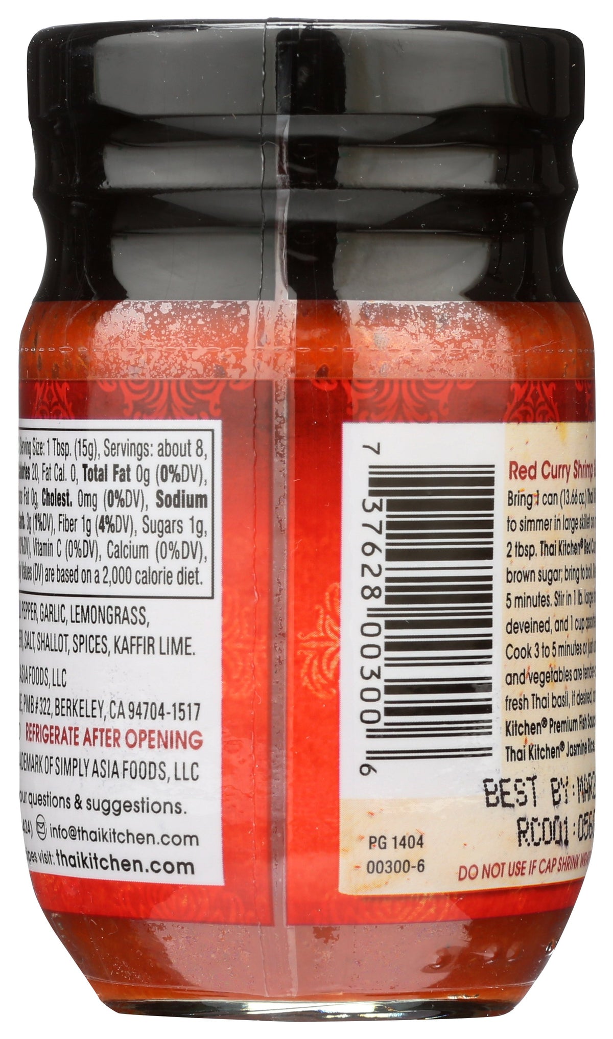 THAI KITCHEN PASTE CURRY RED - Case of 6