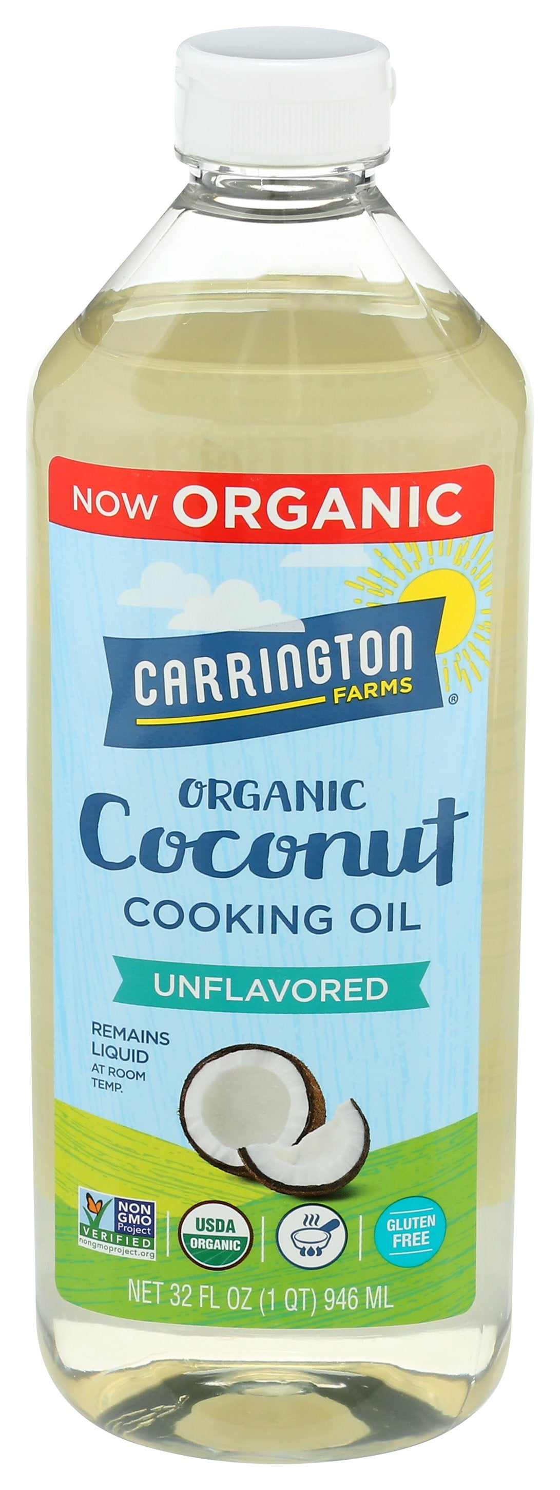 CARRINGTON FARMS OIL COCONUT - Case of 6 [ORGANIC COCONUT COOKING OIL - 32 FO]