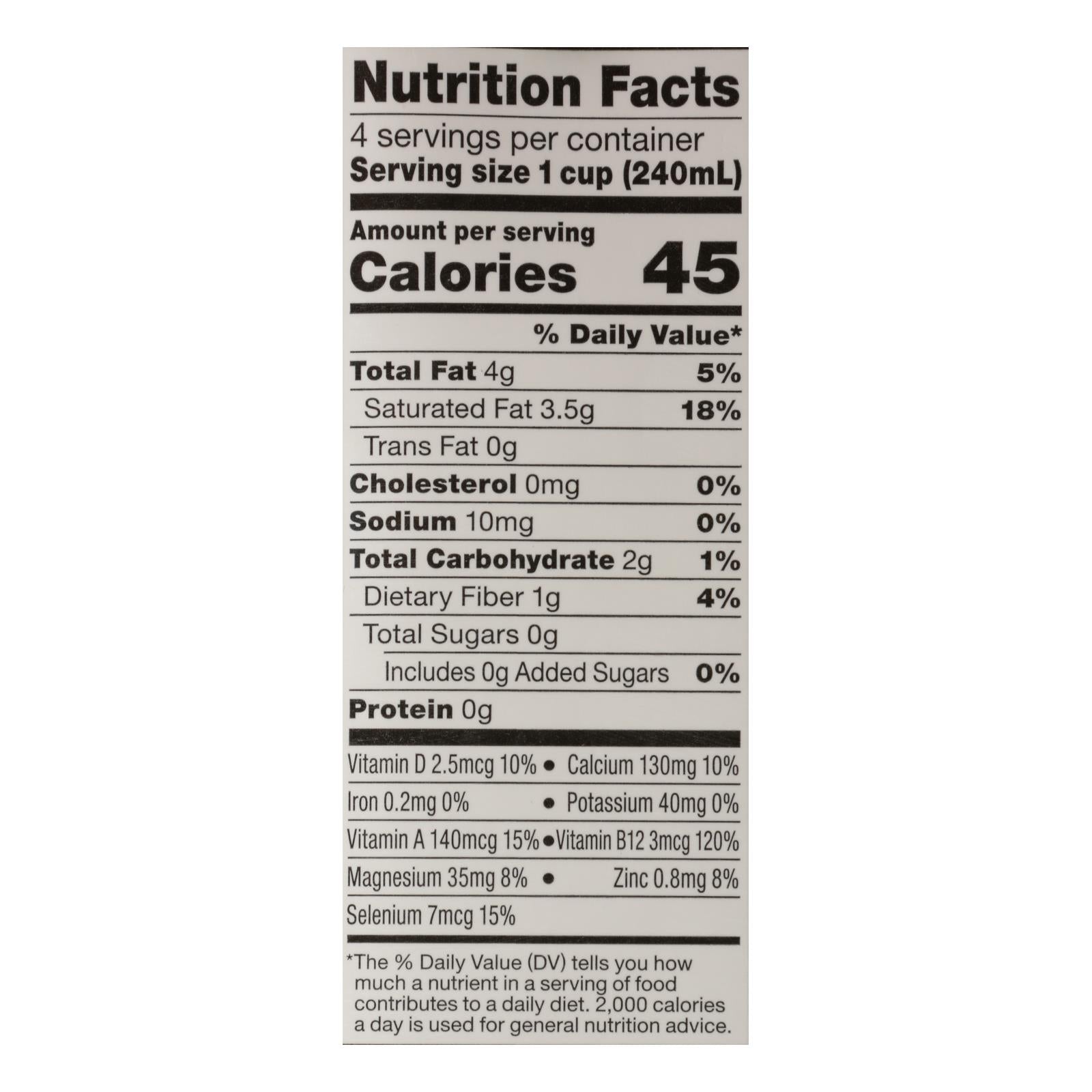 So Delicious Coconut Milk Beverage - Unsweetened - Case Of 12 - 32 Fl Oz.