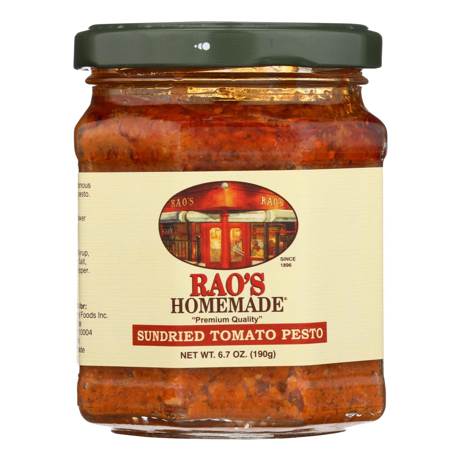 Rao's Specialty Food - Pesto Sun Dried Tomato - Case of 6 - 6.7 OZ