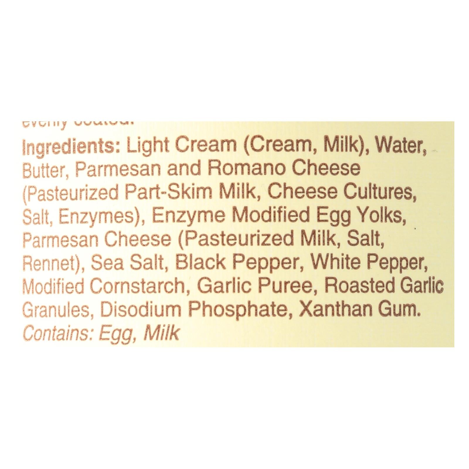 Rao's Specialty Food Roasted Garlic Alfredo Sauce - Case of 6 - 15 OZ