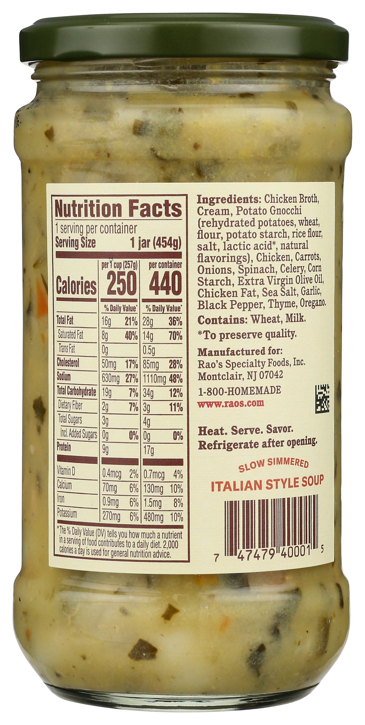 RAOS SOUP RTE CHICKEN GNOCCHI - Case of 6