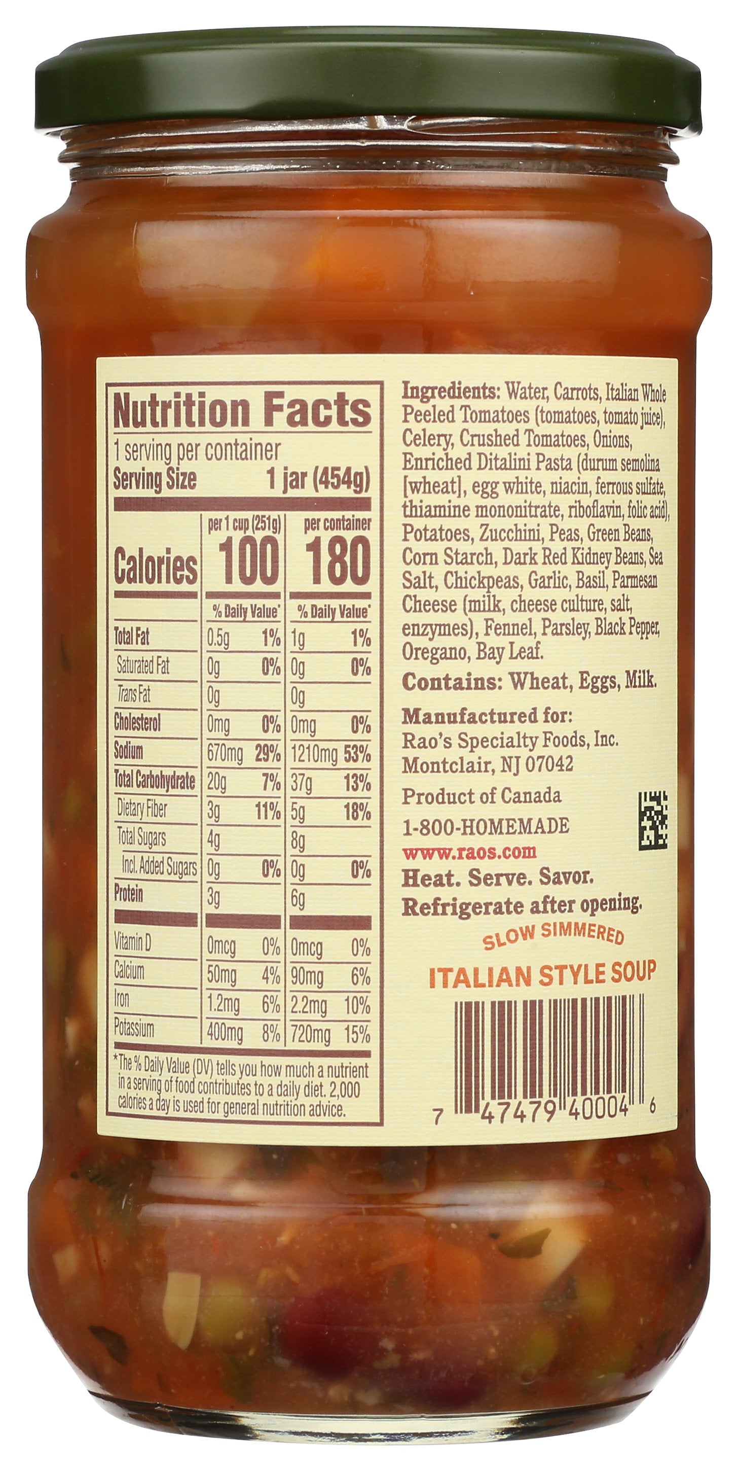 RAOS SOUP RTE VEG MINESTRONE - Case of 6