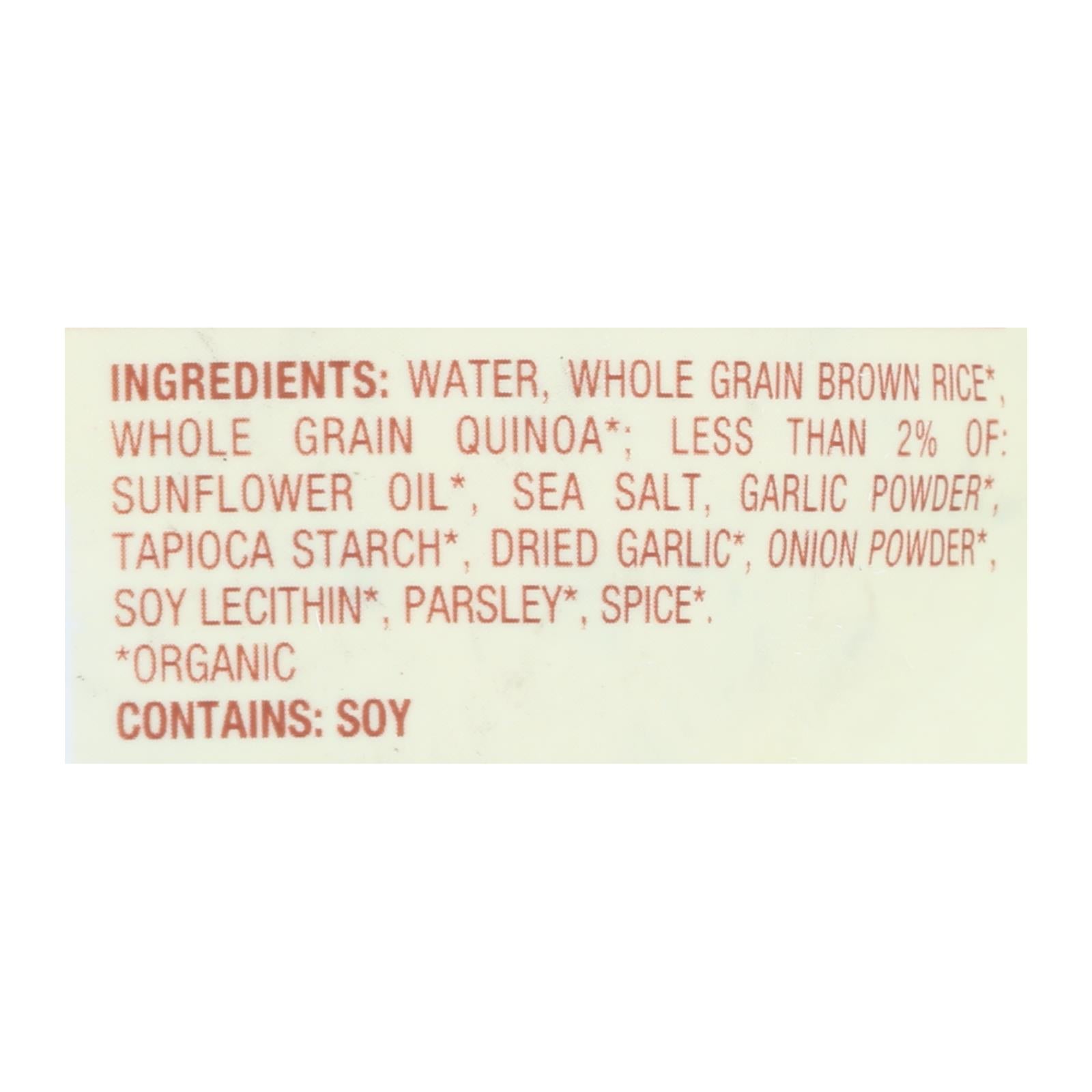 Seeds Of Change Organic Quinoa And Brown Rice With Garlic - Case Of 12 - 8.5 Oz.