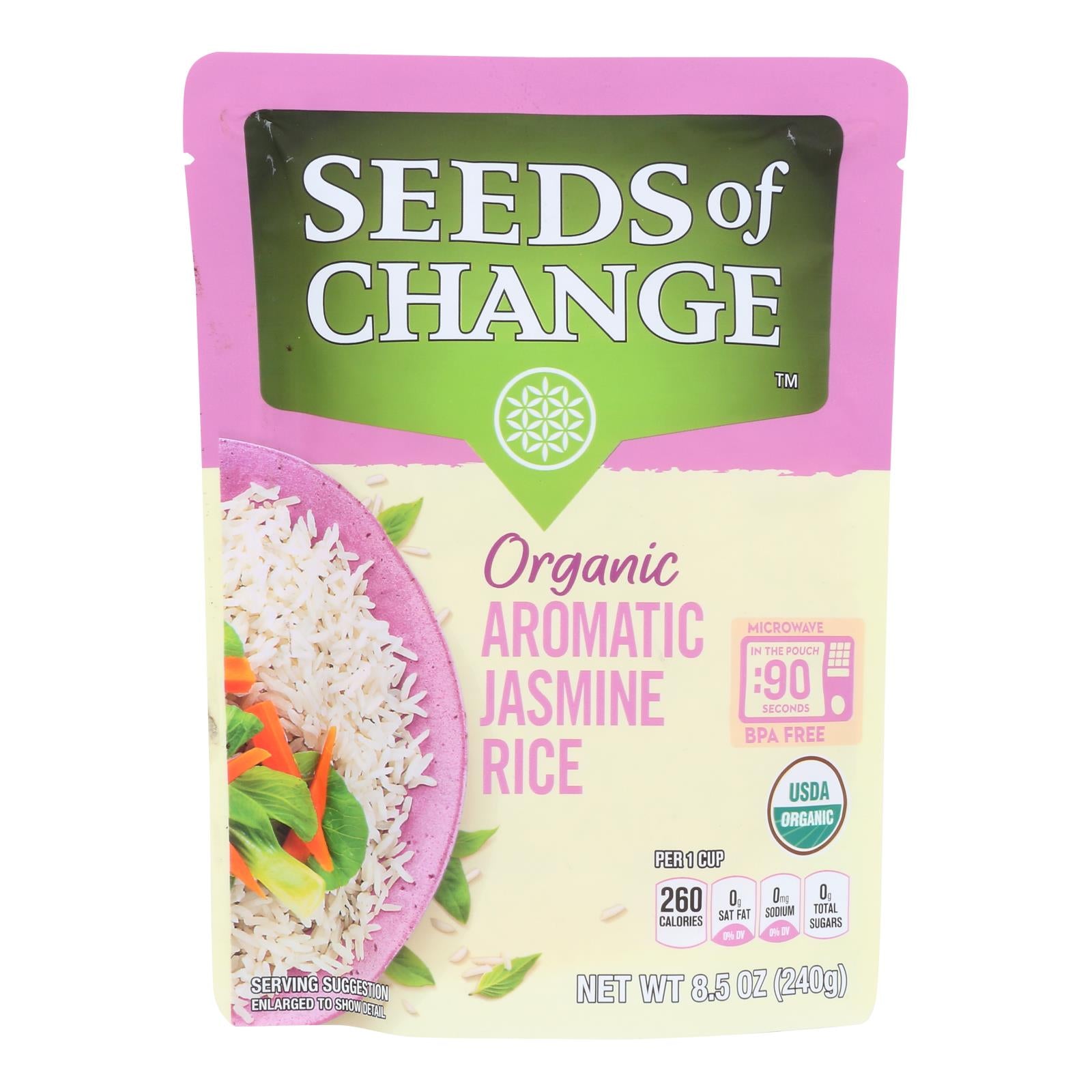 Seeds Of Change - Rice Aromatic Jasmine - Case Of 12 - 8.5 Oz