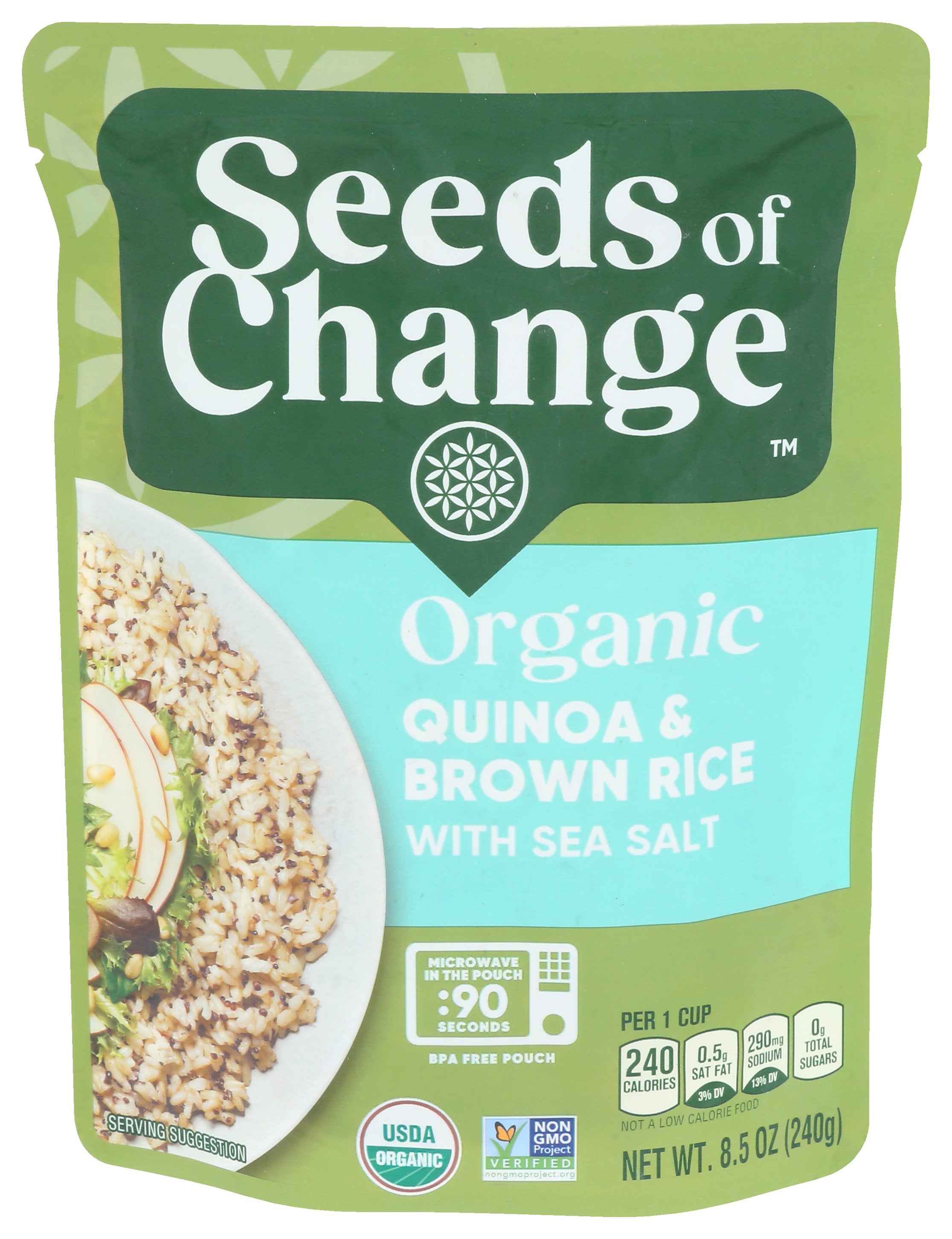 SEEDS OF CHANGE QUINOA RICE BRN SEA SALT - Case of 12