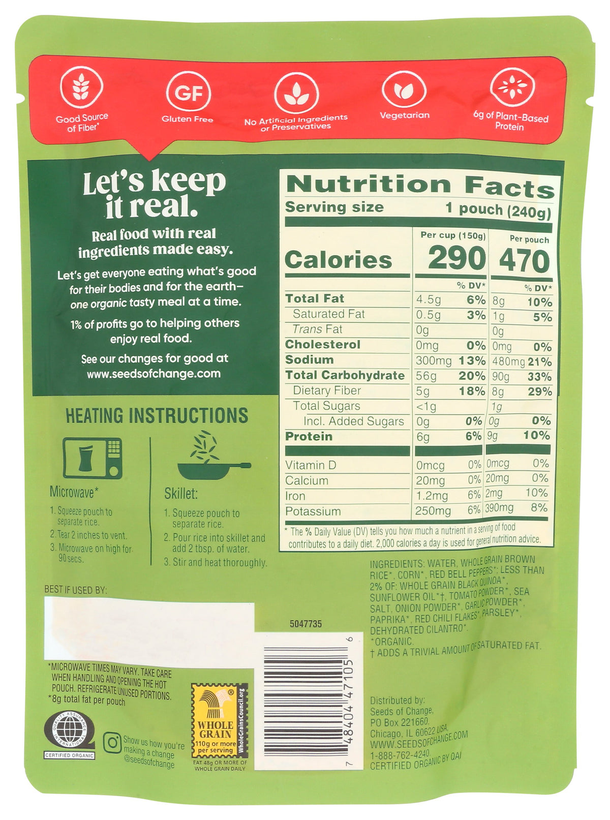 SEEDS OF CHANGE RICE SPANISH STYL QUINOA BPPR