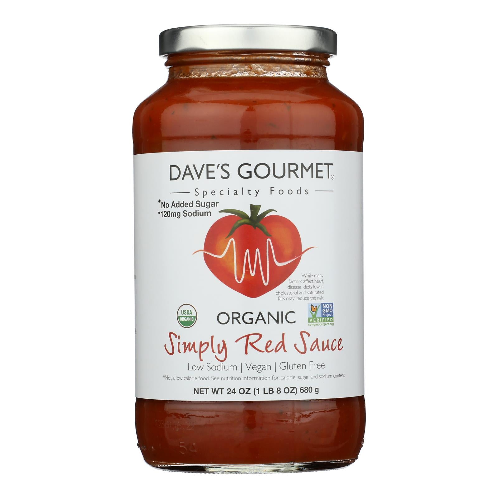 Dave's Gourmet - Psta Sauce Og2 Simply Red - CS of 6-24 OZ