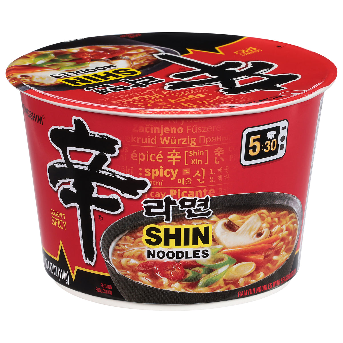 Nongshim Gourmet Spicy Shin Noodles 4.02 oz - Case of 6