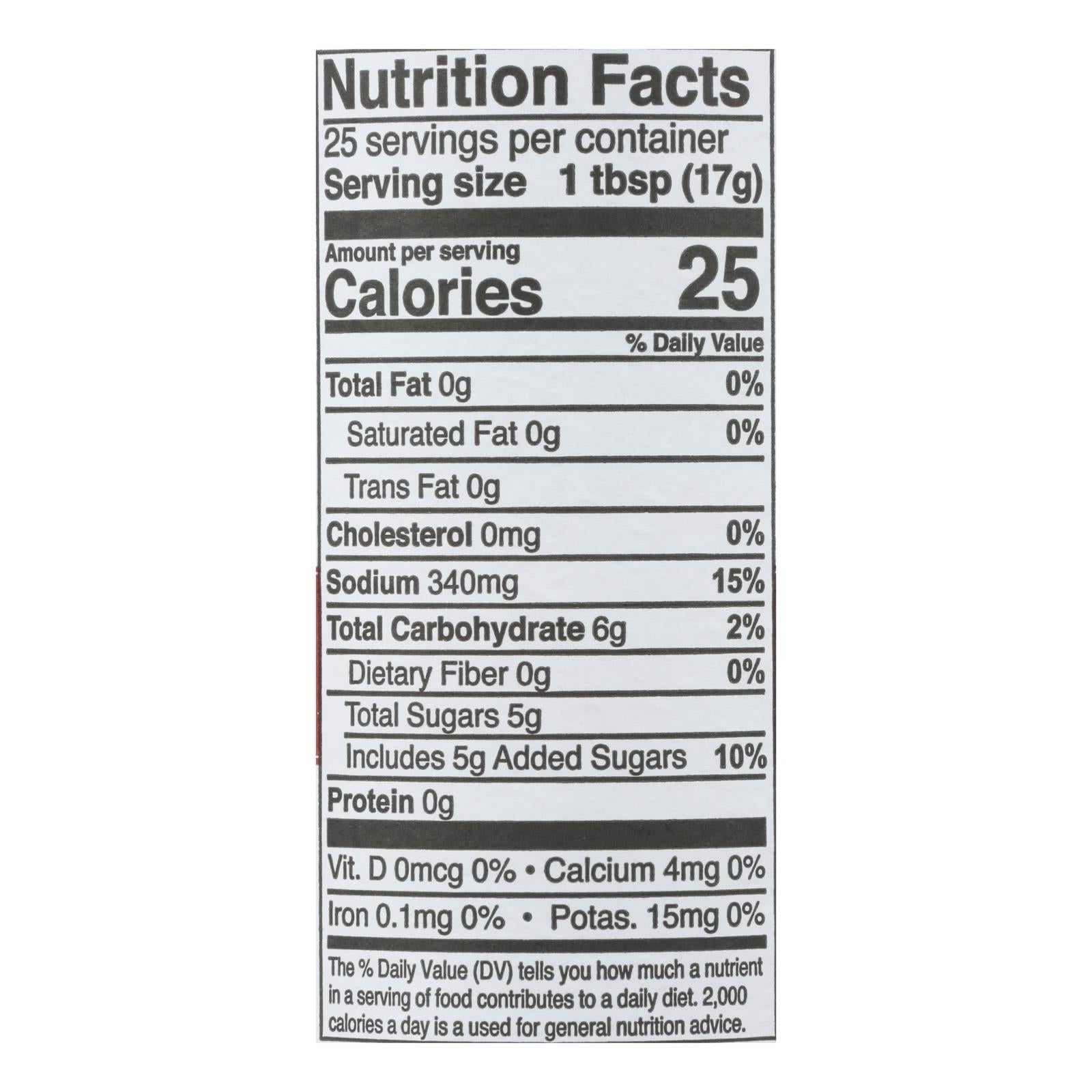 Kinder's Organic Sweet & Spicy Marinade  - Case of 6 - 15 FZ