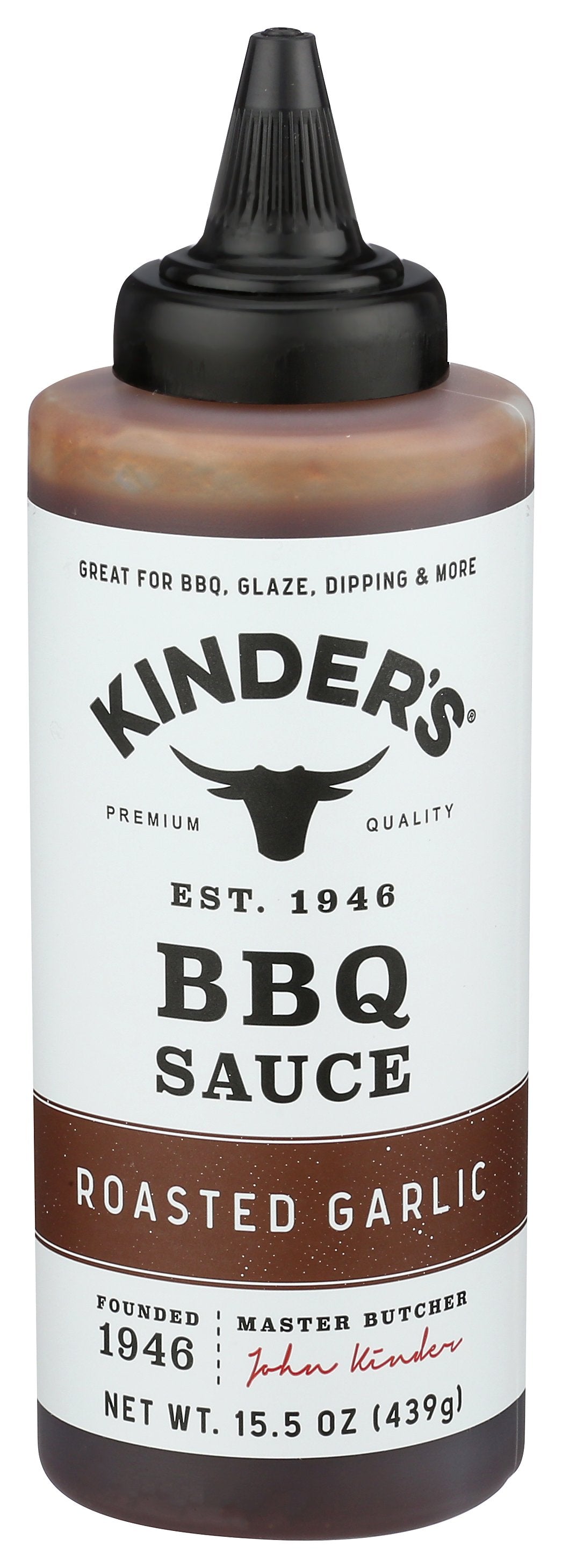 KINDERS SAUCE BBQ GARLIC RSTD SQZ - Case of 6