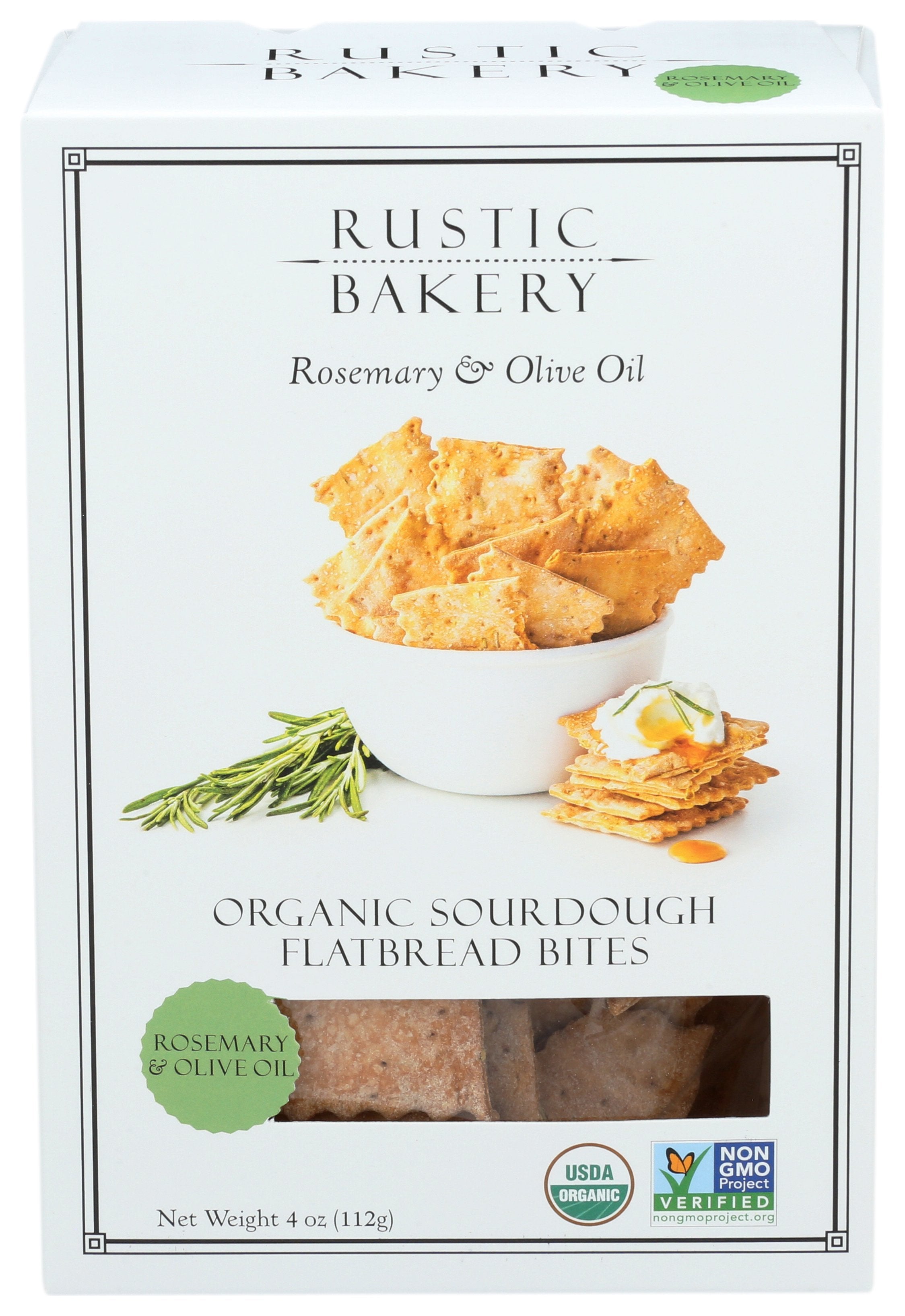 RUSTIC BAKERY FLATBREAD BITE RSMRY OOIL - Case of 12