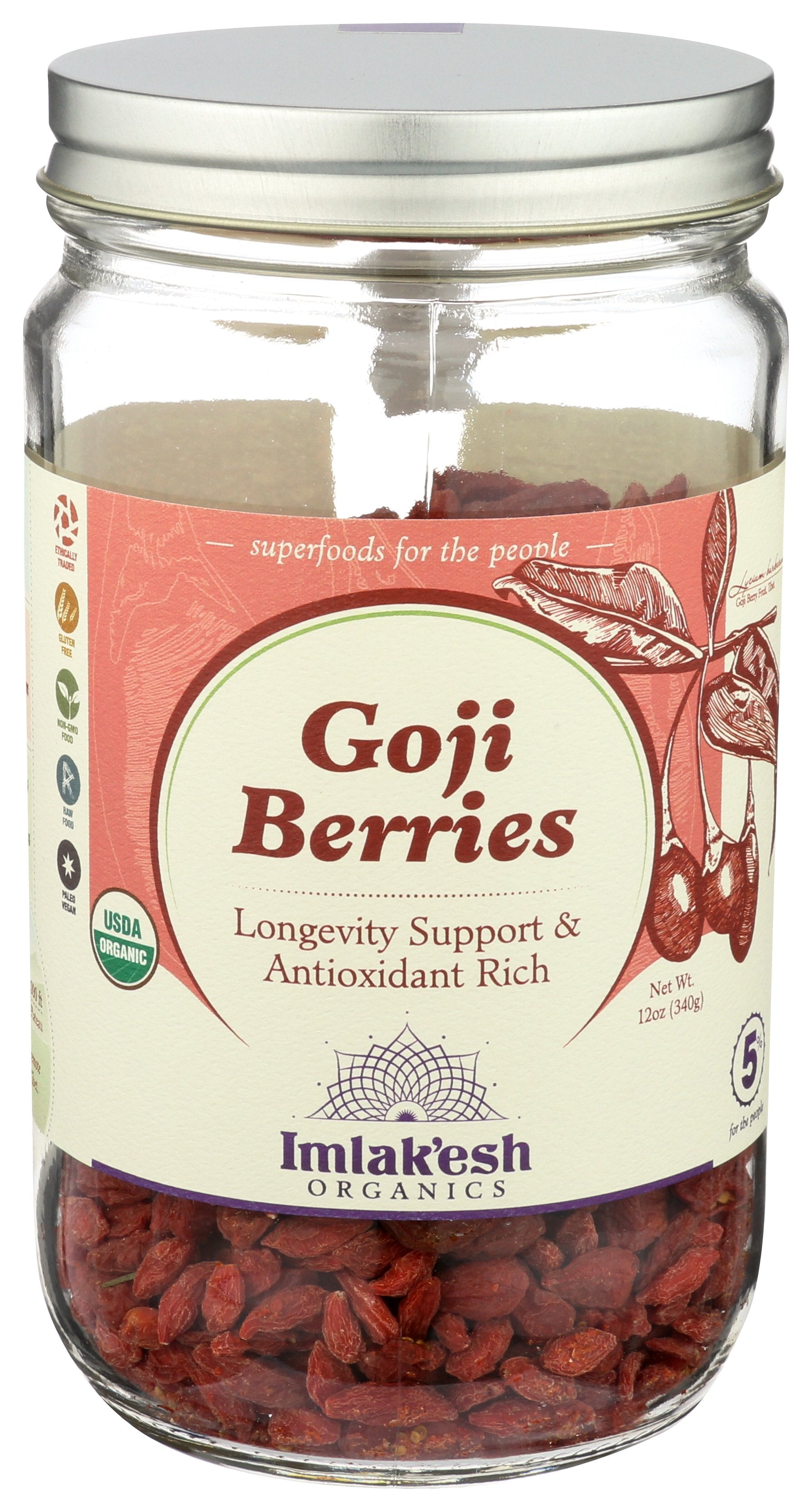 IMLAKESH ORGANICS BERRY GOJI ORG RAW - Case of 6