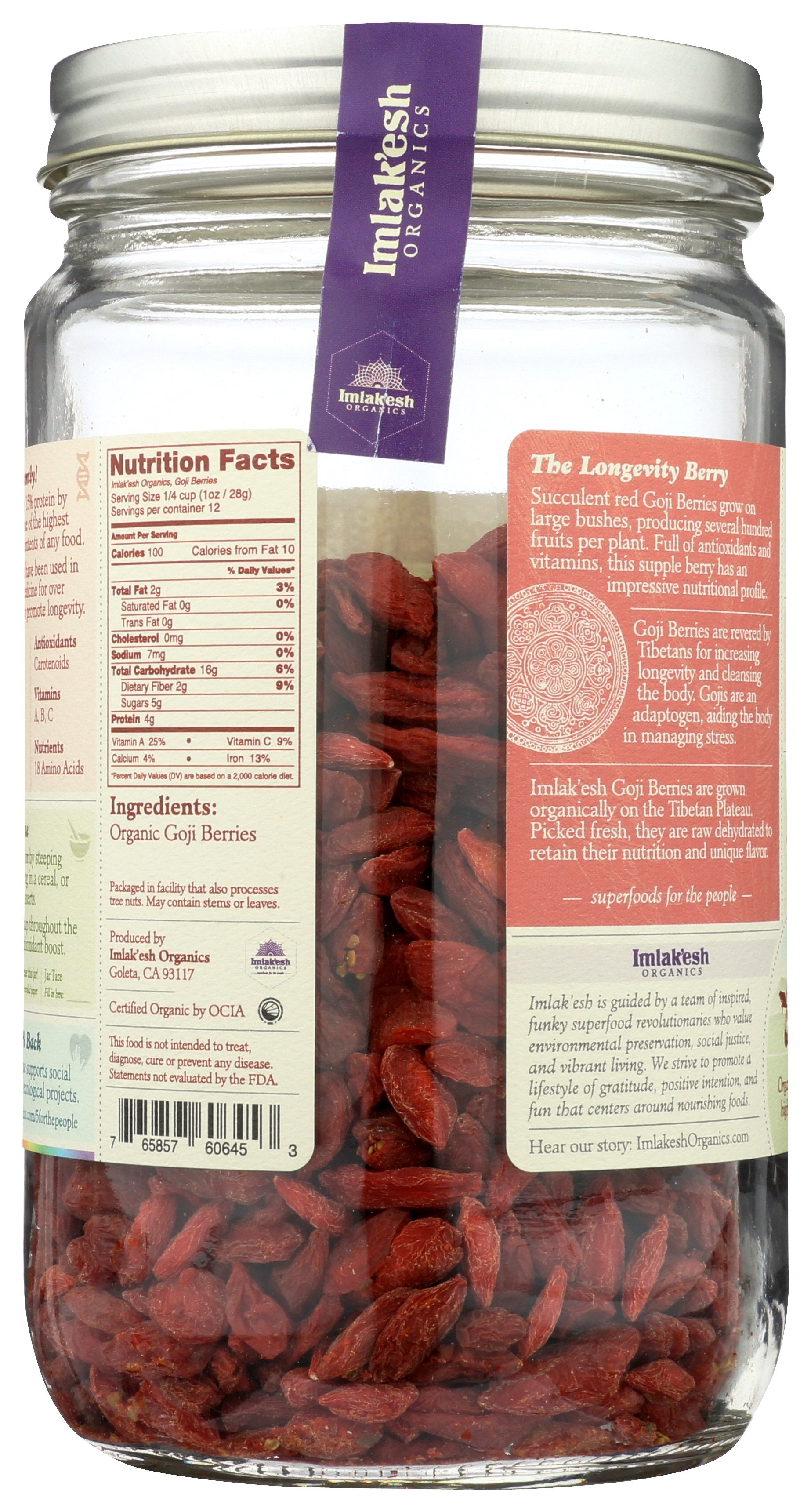IMLAKESH ORGANICS BERRY GOJI ORG RAW - Case of 6