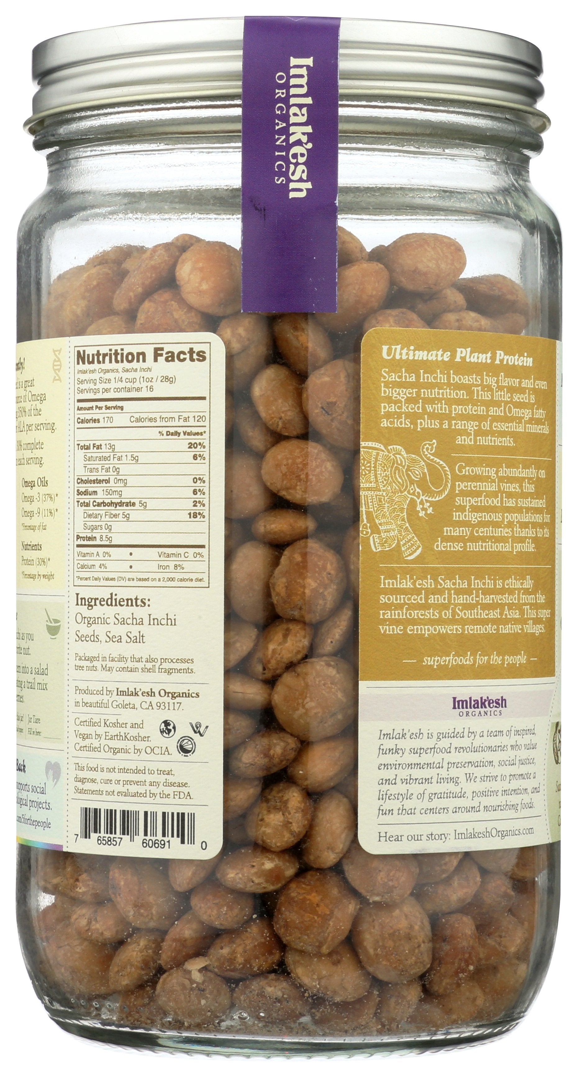IMLAKESH ORGANICS SEEDS SACHA INCHI WLD HRV - Case of 6