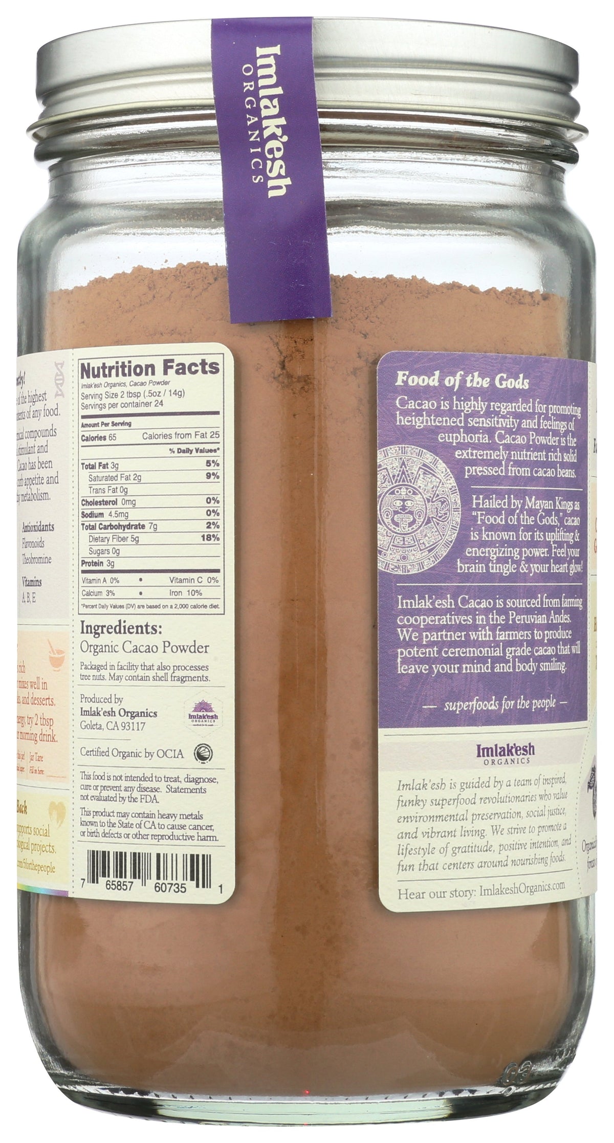 IMLAKESH ORGANICS POWDER CACAO ORG - Case of 6