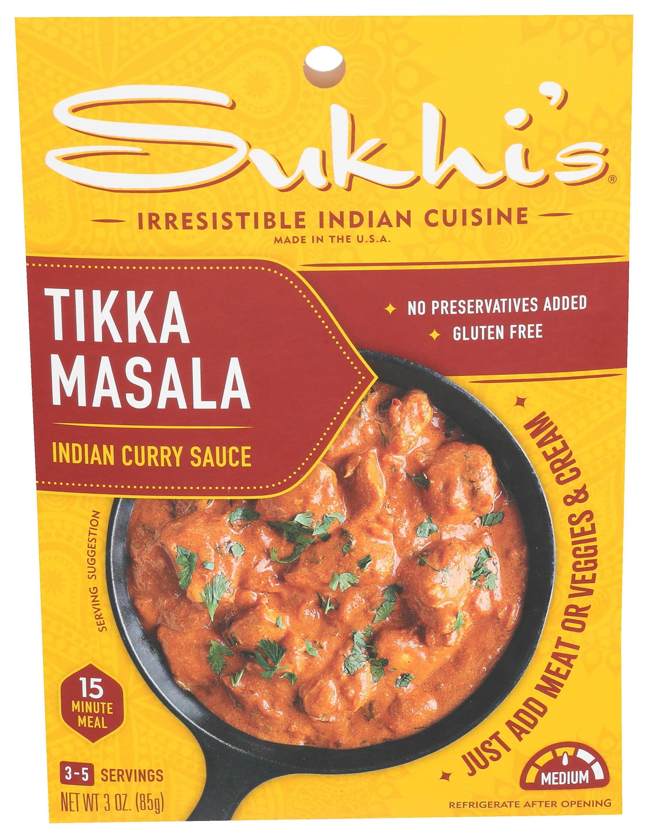 SUKHIS SAUCE CURRY TIKKA MASALA - Case of 6