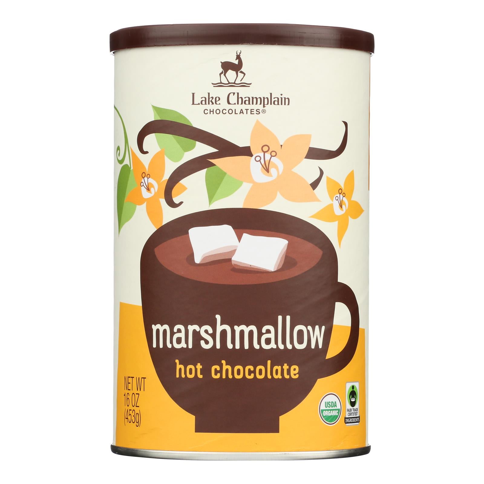 Lake Champlain Chocolates Marshmallow Hot Chocolate Mix  - Case of 6 - 16 OZ
