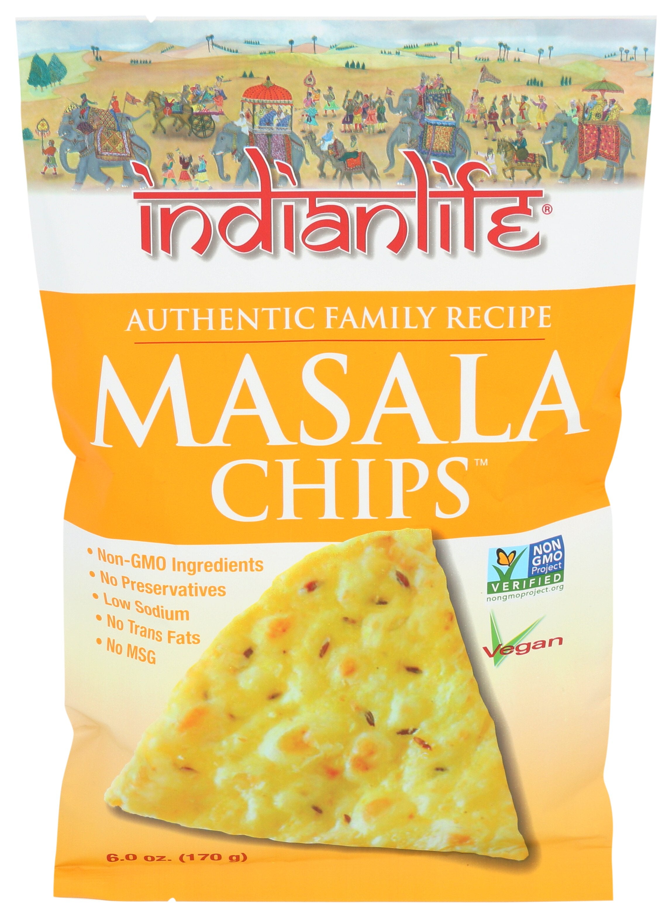 INDIANLIFE CHIP PRETZEL MASALA - Case of 12