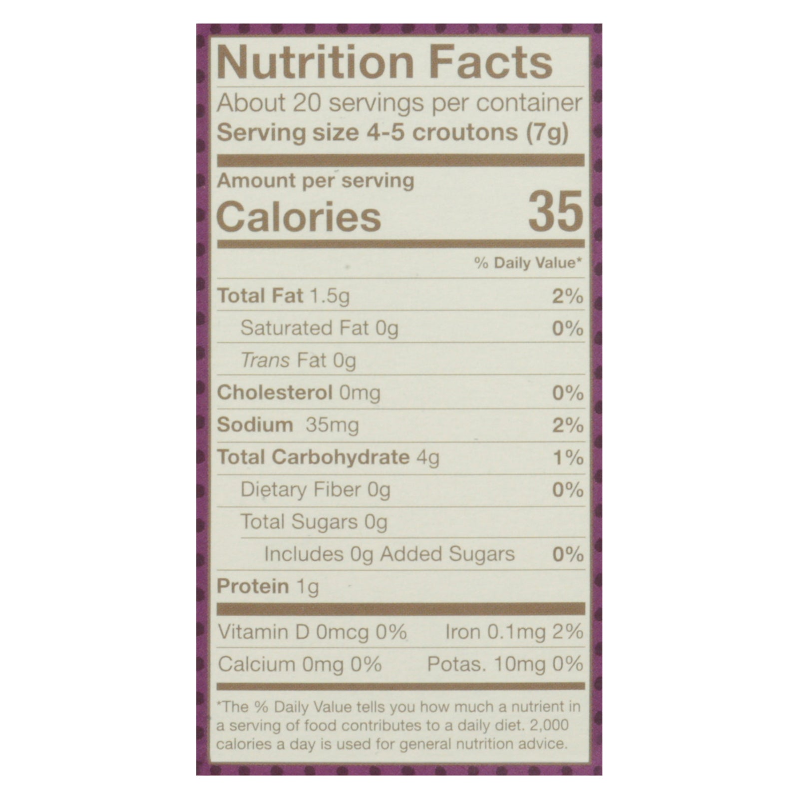 Olivia's - Croutons Butter&garlic - Case of 6 - 5 OZ