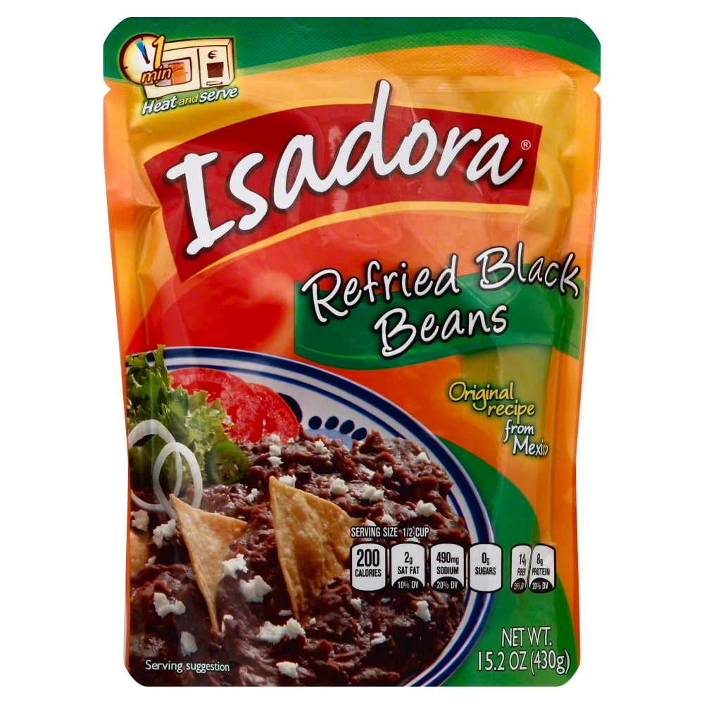 Isadora Bean Refried Bulk - Case of 8 - 15.2 oz