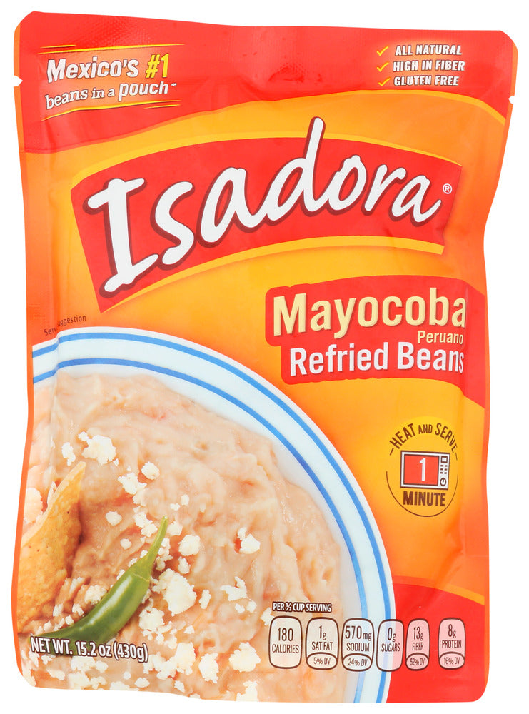 Isadora Bean Refried Peruano - Case of 8 - 15.2 oz