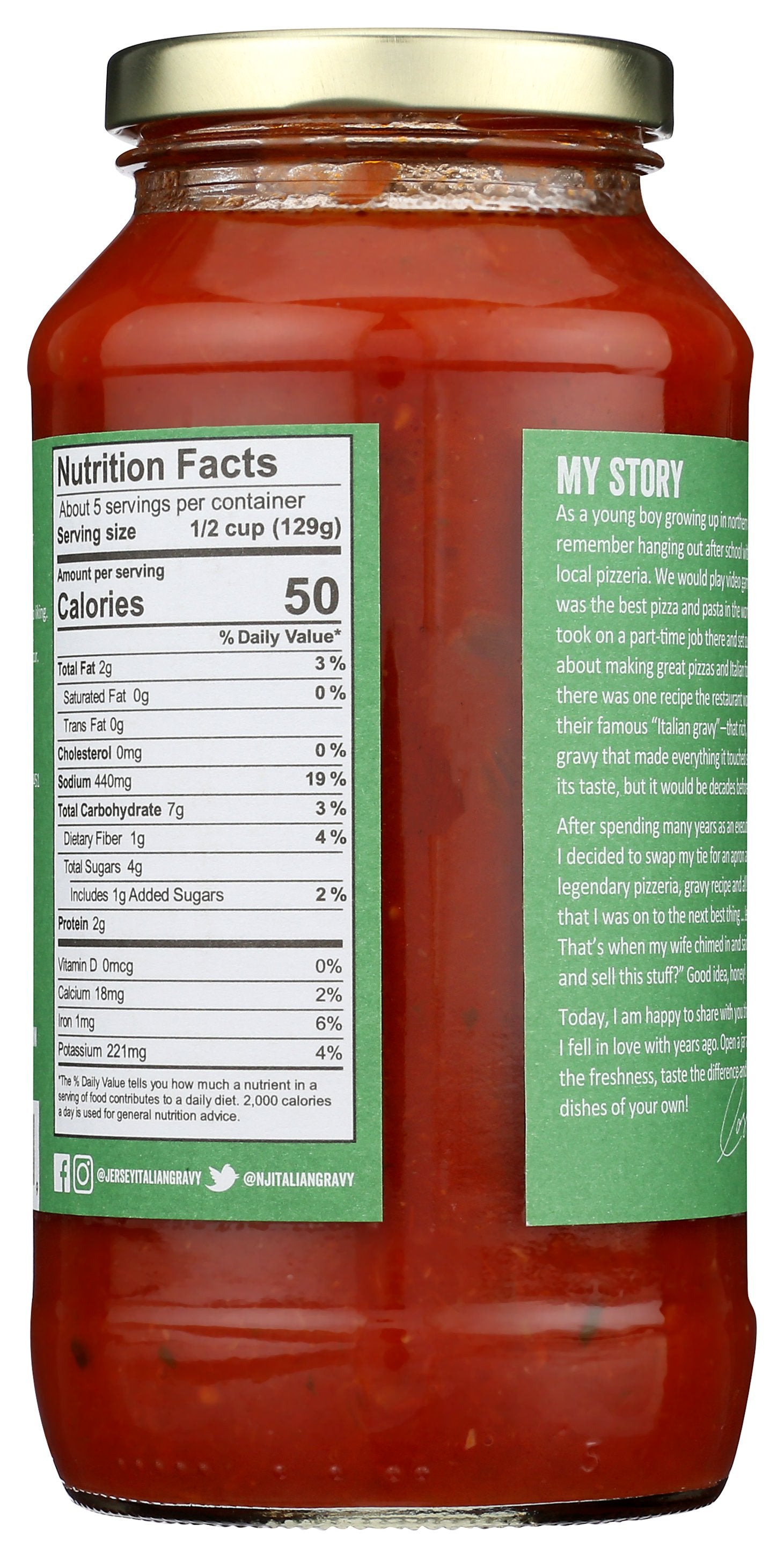 JERSEY ITALIAN GRAVY SAUCE PASTA TOMATO BASIL - Case of 12