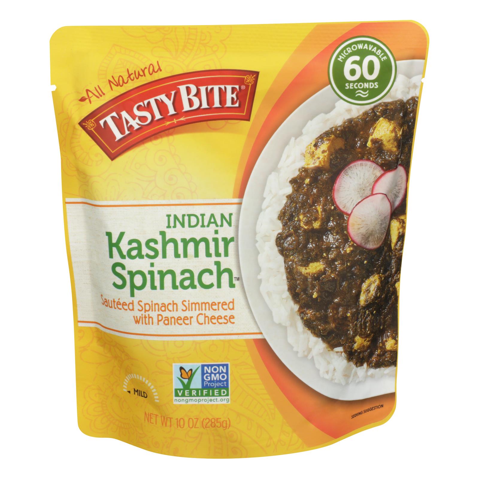 Tasty Bite Entrees - Indian Cuisine - Kashmir Spinach - 10 Oz - Case Of 6