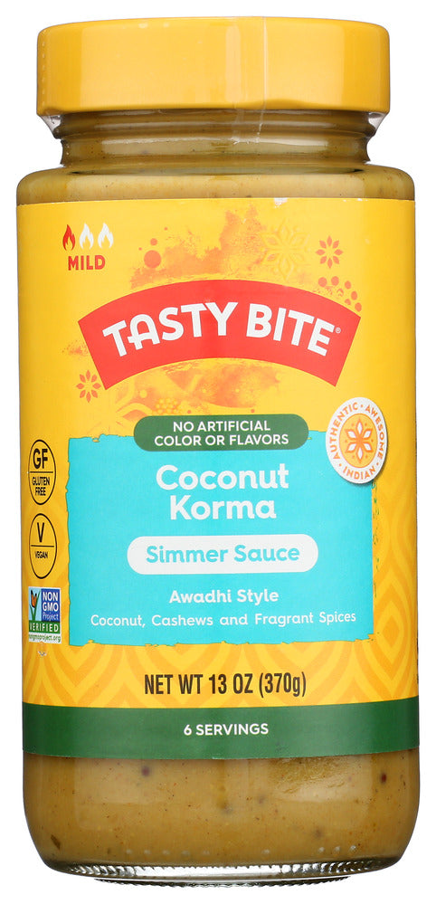 Tasty Bite Simmer Sauce Coconut Korma - Case of 6 - 13 oz