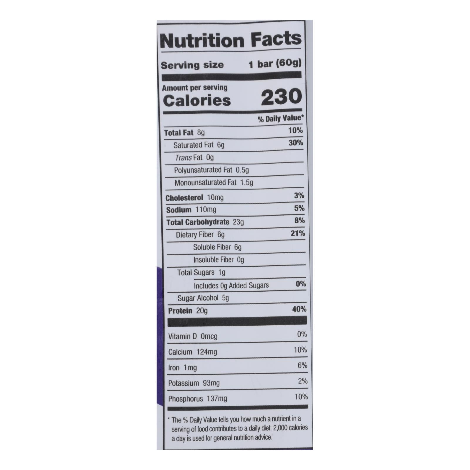 One Brands Blueberry Cobbler Flavored Protein Bar Blueberry Cobbler - Case Of 12 - 60 Grm