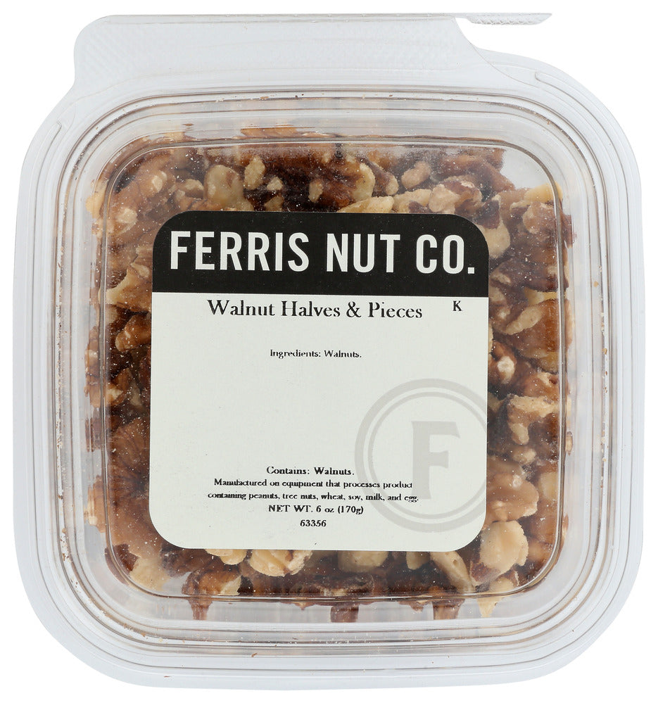 Ferris Nut Co Walnut Halves & Pieces Raw - Pack of 12 - 6 OZ