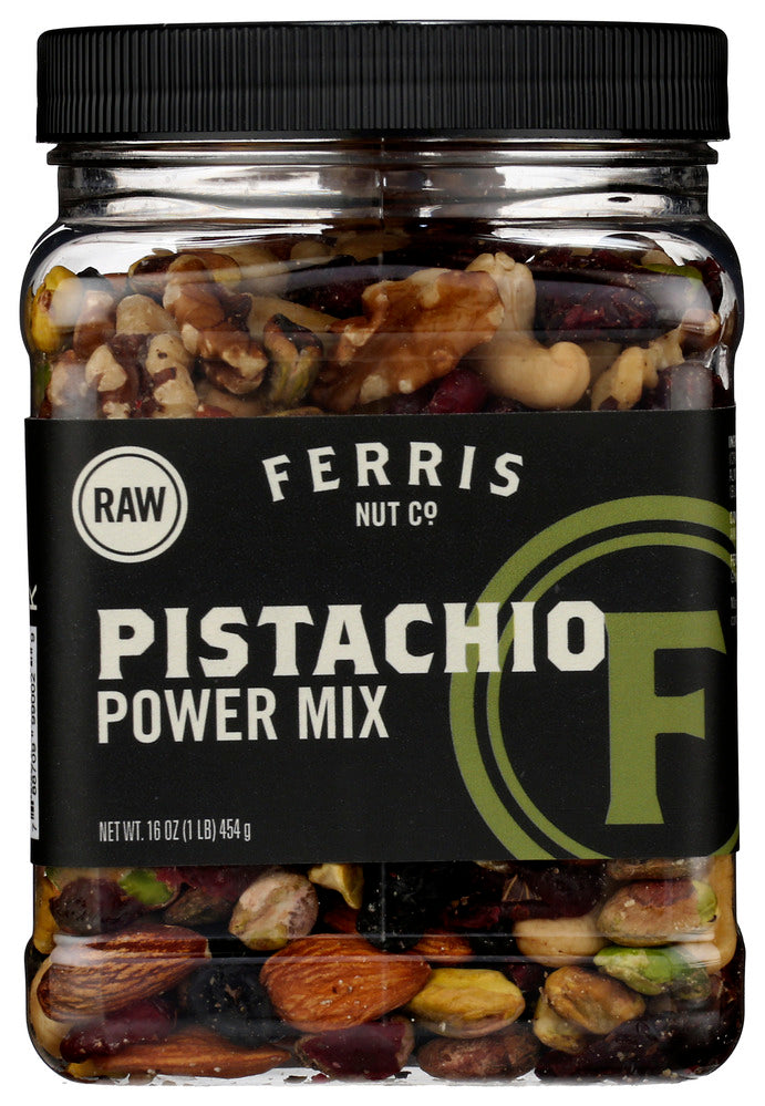 Ferris Nut Co Mix Pistachio Raw Power - Case of 12 - 16 OZ