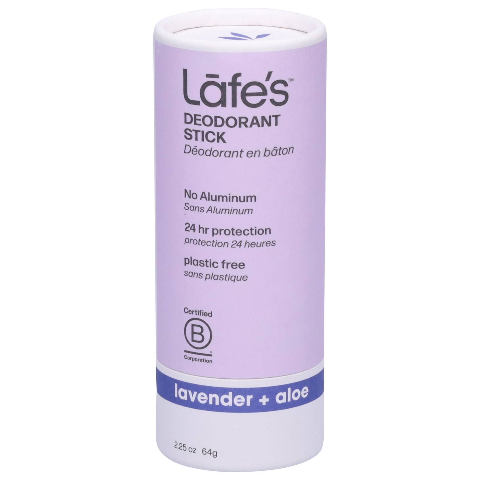 Lafe's Natural Body Care - Deod Lav Aloe Plstc Free - EA of 1-2.25 OZ