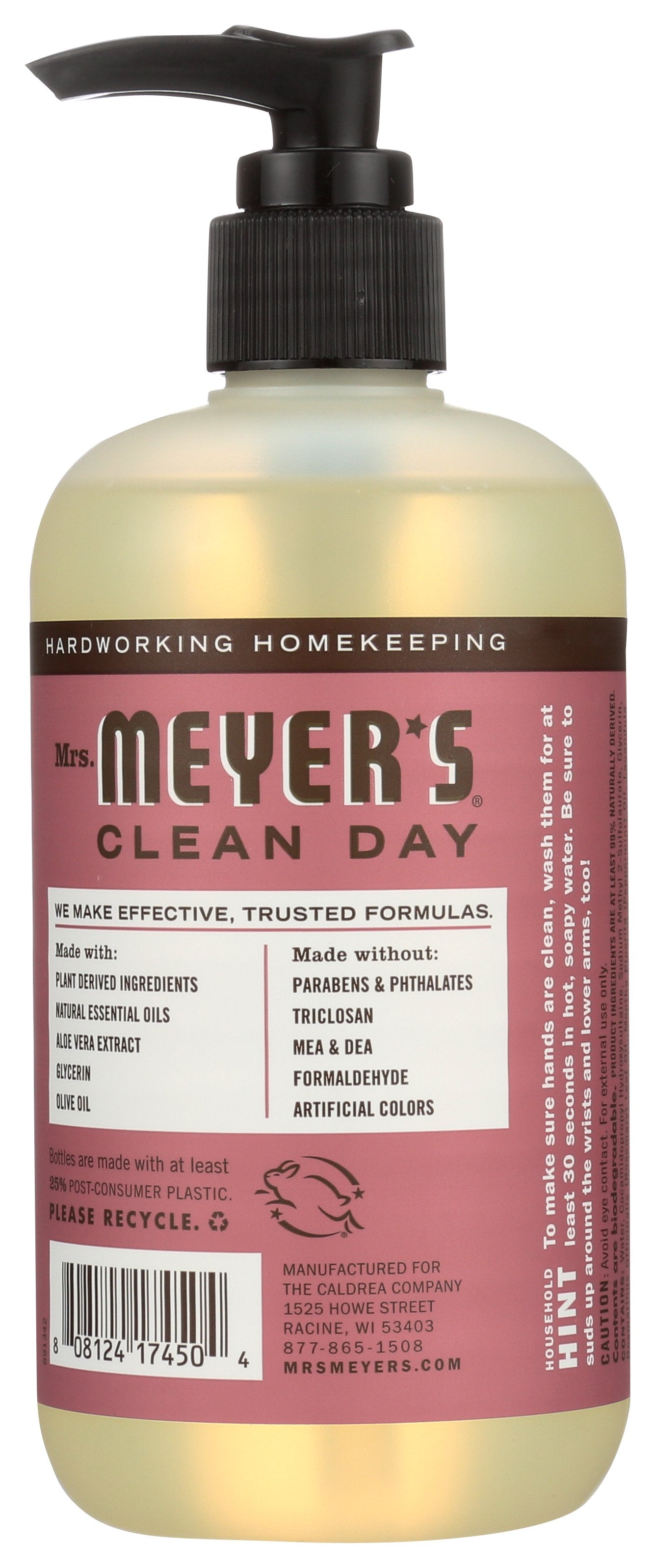 MRS MEYERS CLEAN DAY SOAP HAND LIQ RSMRY - Case of 3