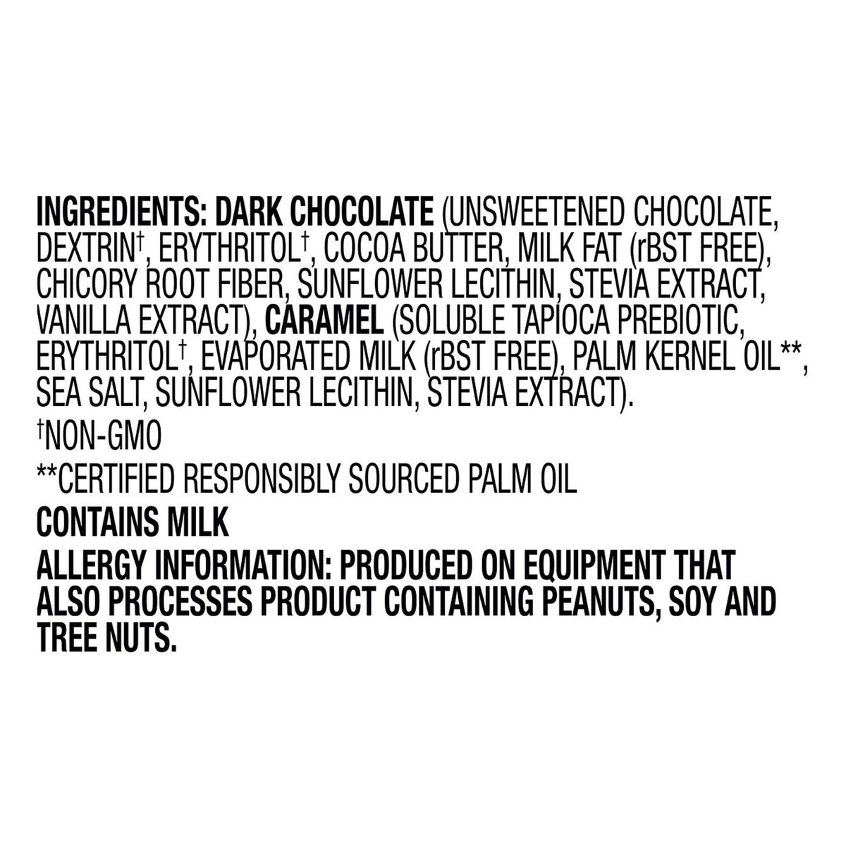Lilys - Caramels Dark Chocolate Stevia - Case of 12-3.5 OZ