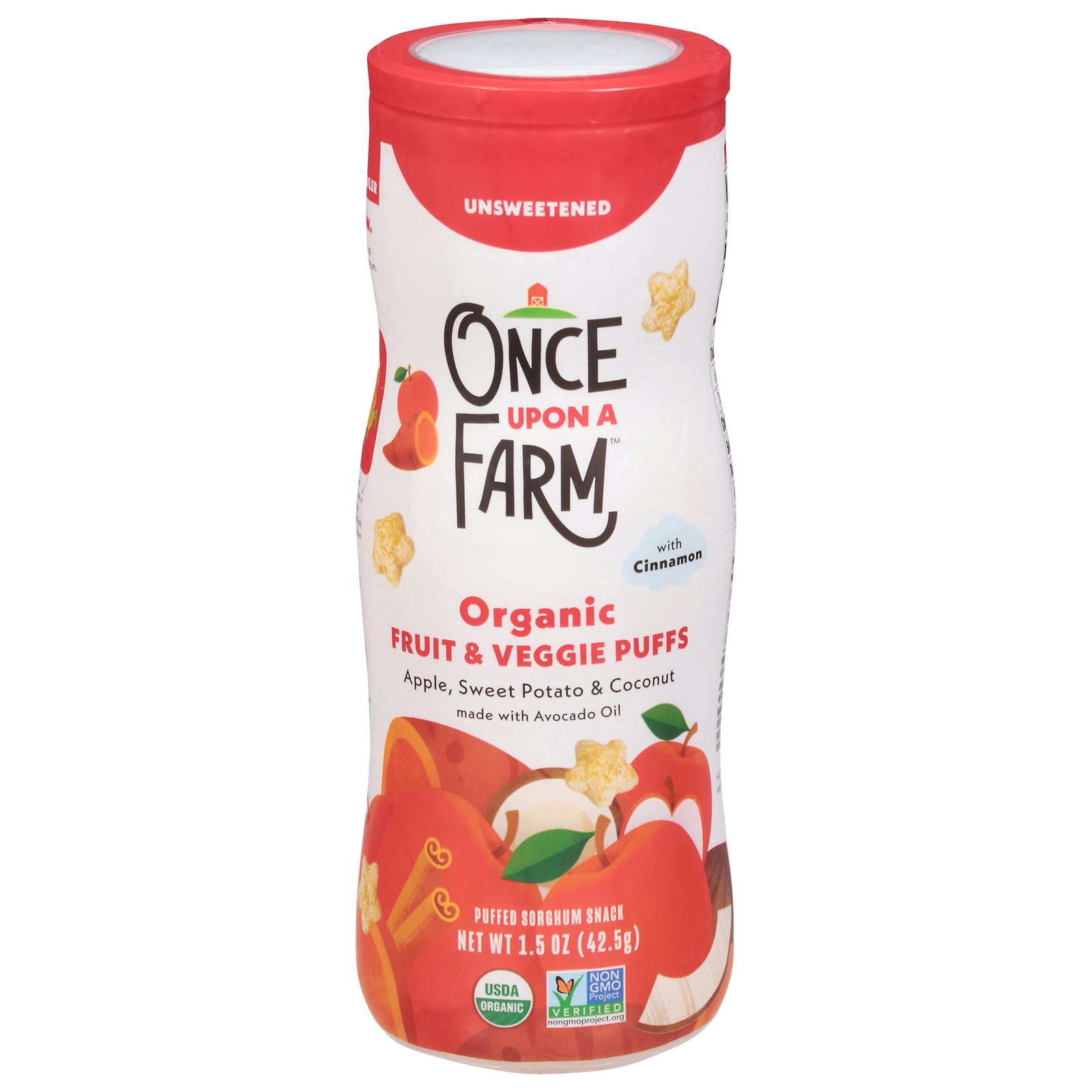 Once Upon A Farm - Puffs Og2 Apl Sw Pot Cnut - CS of 6-1.5 OZ