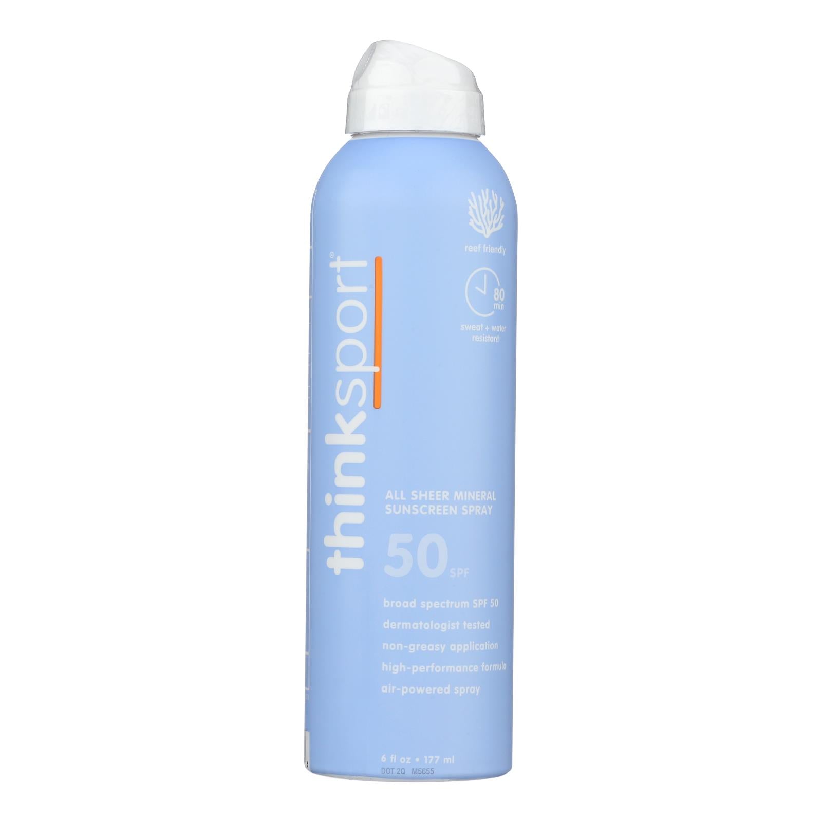 Thinksport - Snscrn Spray Clr Znc Sp50 - EA of 1-6 FZ