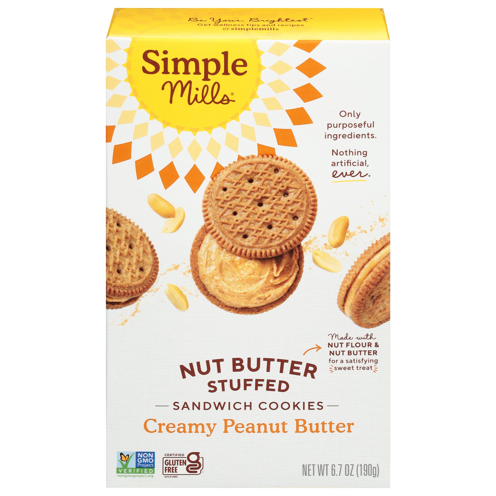 Simple Mills - Sndwch Cky Crmy Peanutbtr - CS of 8-6.7 OZ