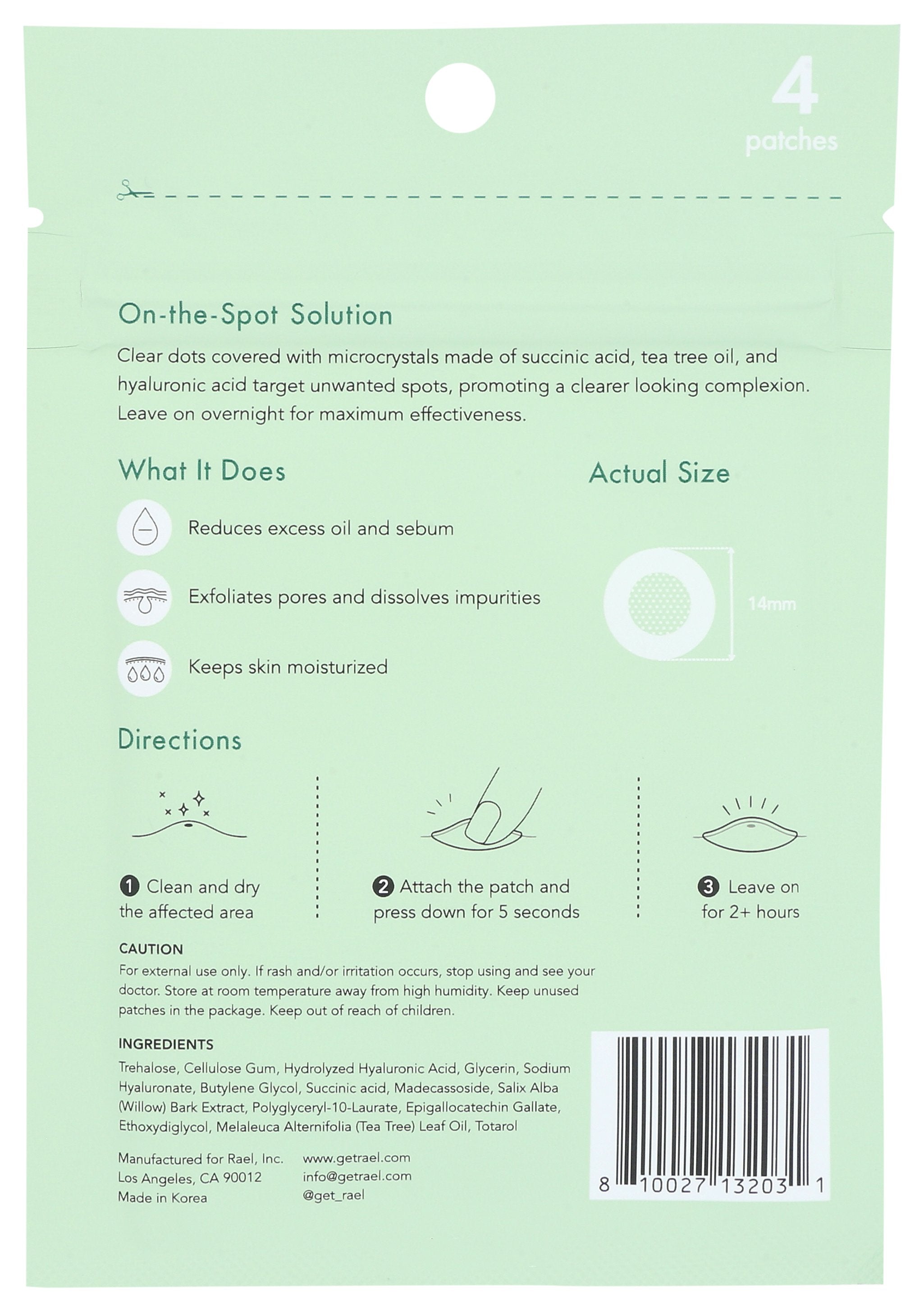 RAEL TREATMENT PATCH ACNE - Case of 12