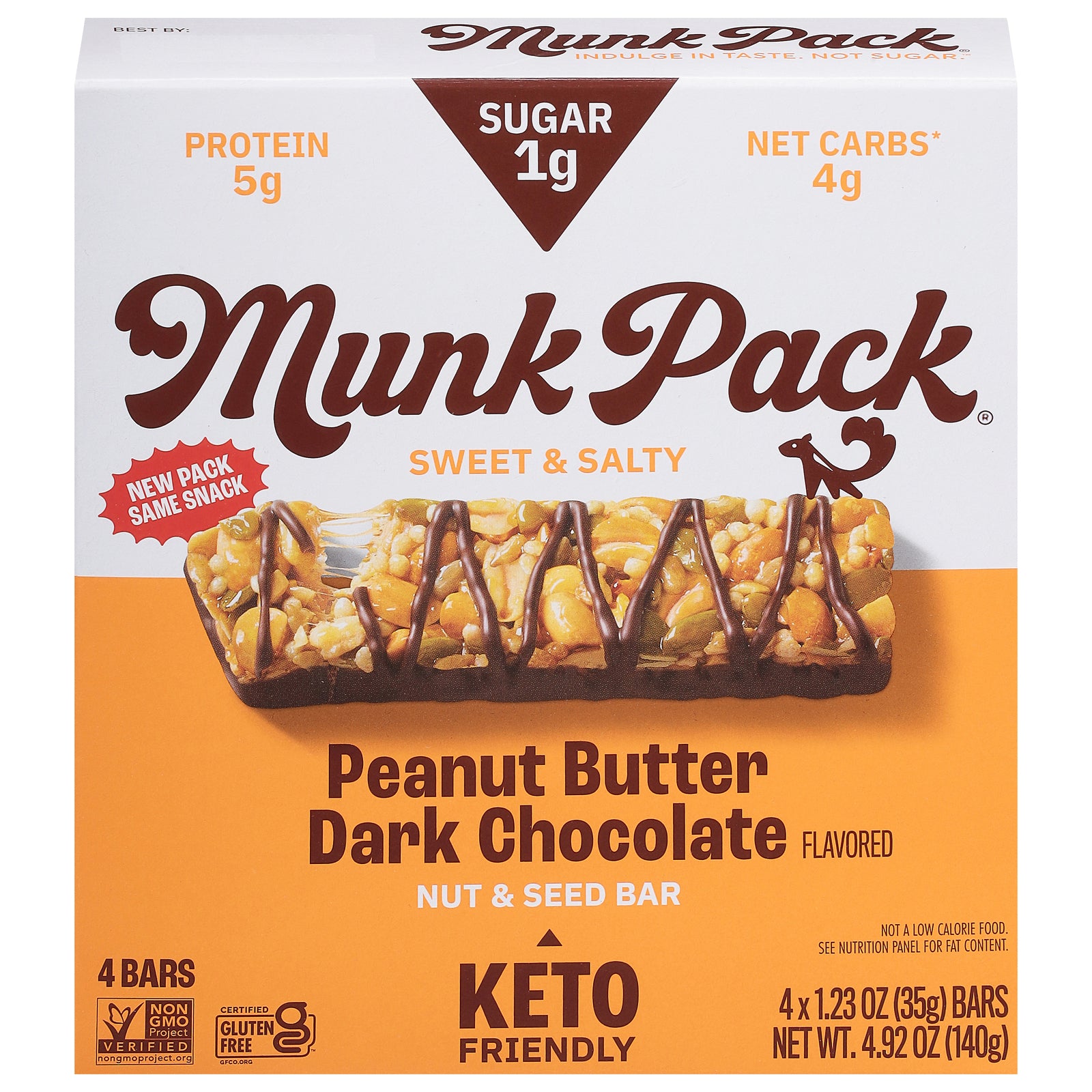 Munk Pack - Keto Nt&sd Pbtr Dk Choc - CS of 6-4/1.23OZ
