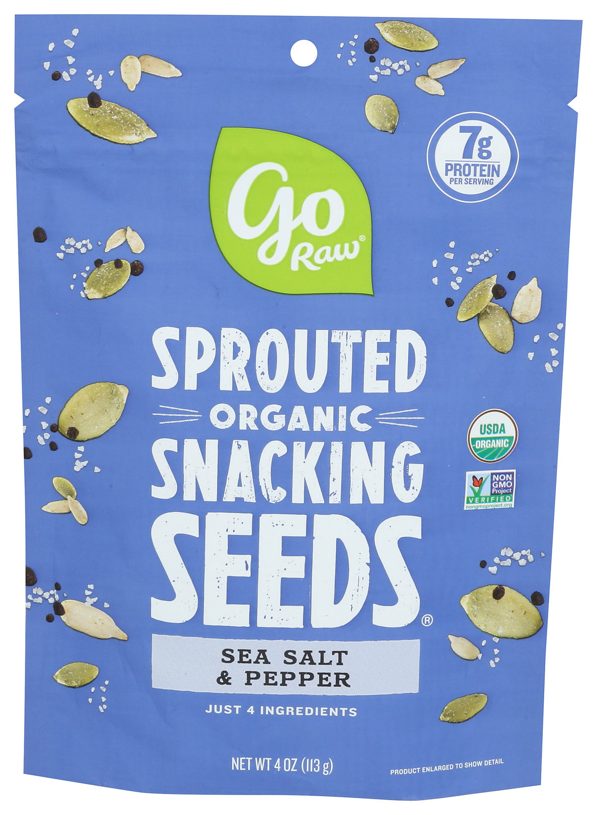 GO RAW SEEDS SNACK SEA SALT PPR - Case of 6