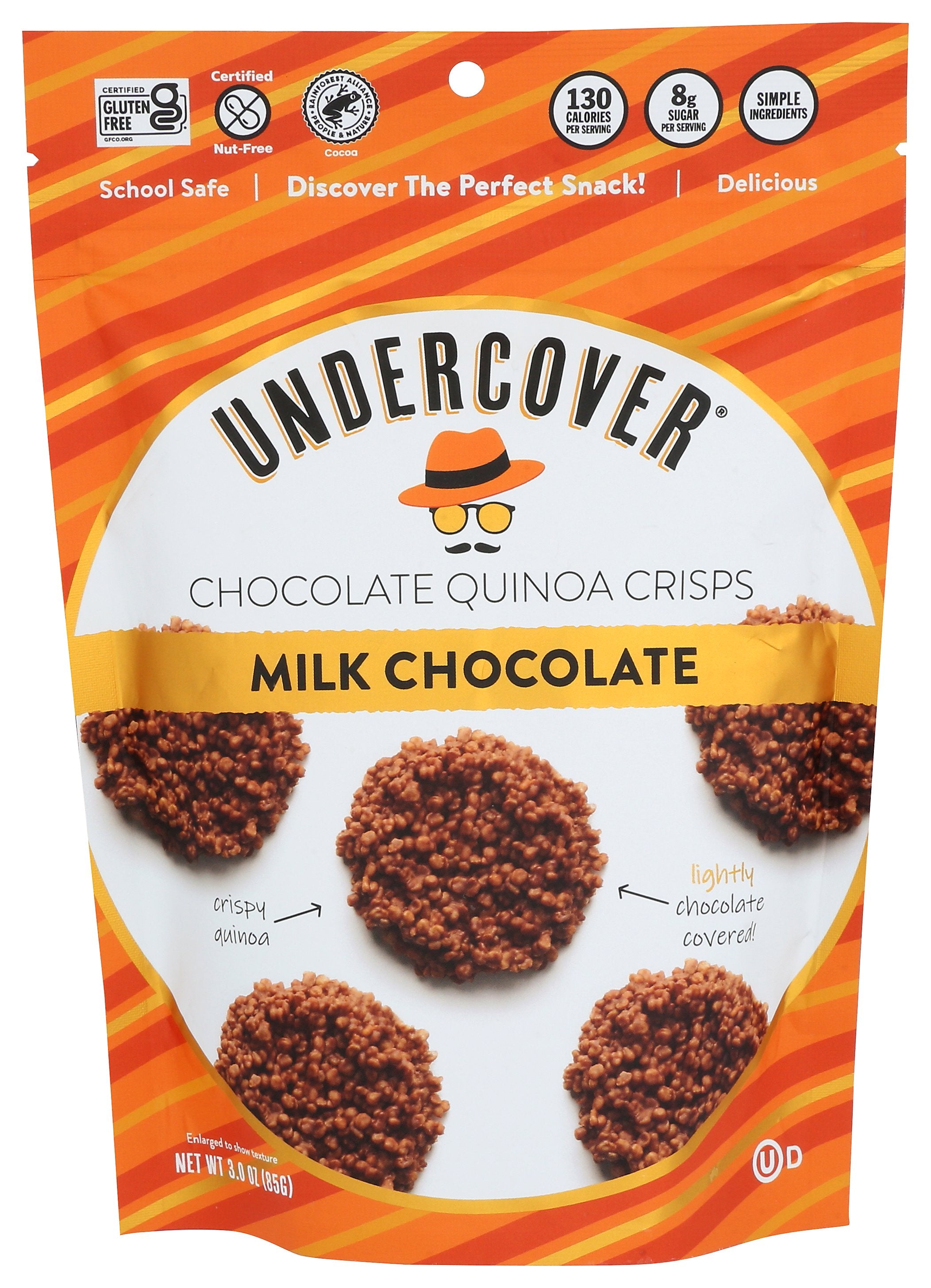UNDERCOVER QUINOA BITES QUINOA MLK CHOC - Case of 12 [CHOCOLATE QUINOA CRISP - 3 OZ]
