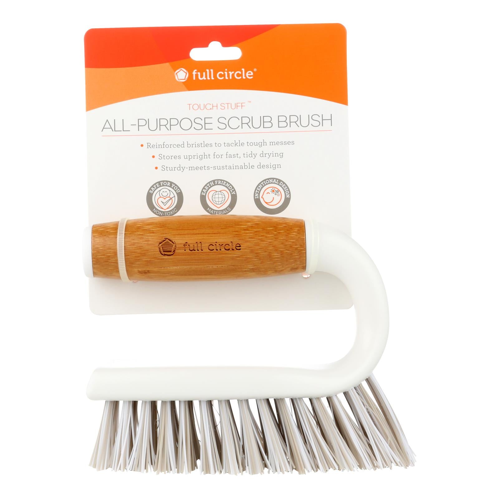 Full Circle Home - Tough Stuff All-Purpose Scrub Brush - White - Case of 6 - 1 Count