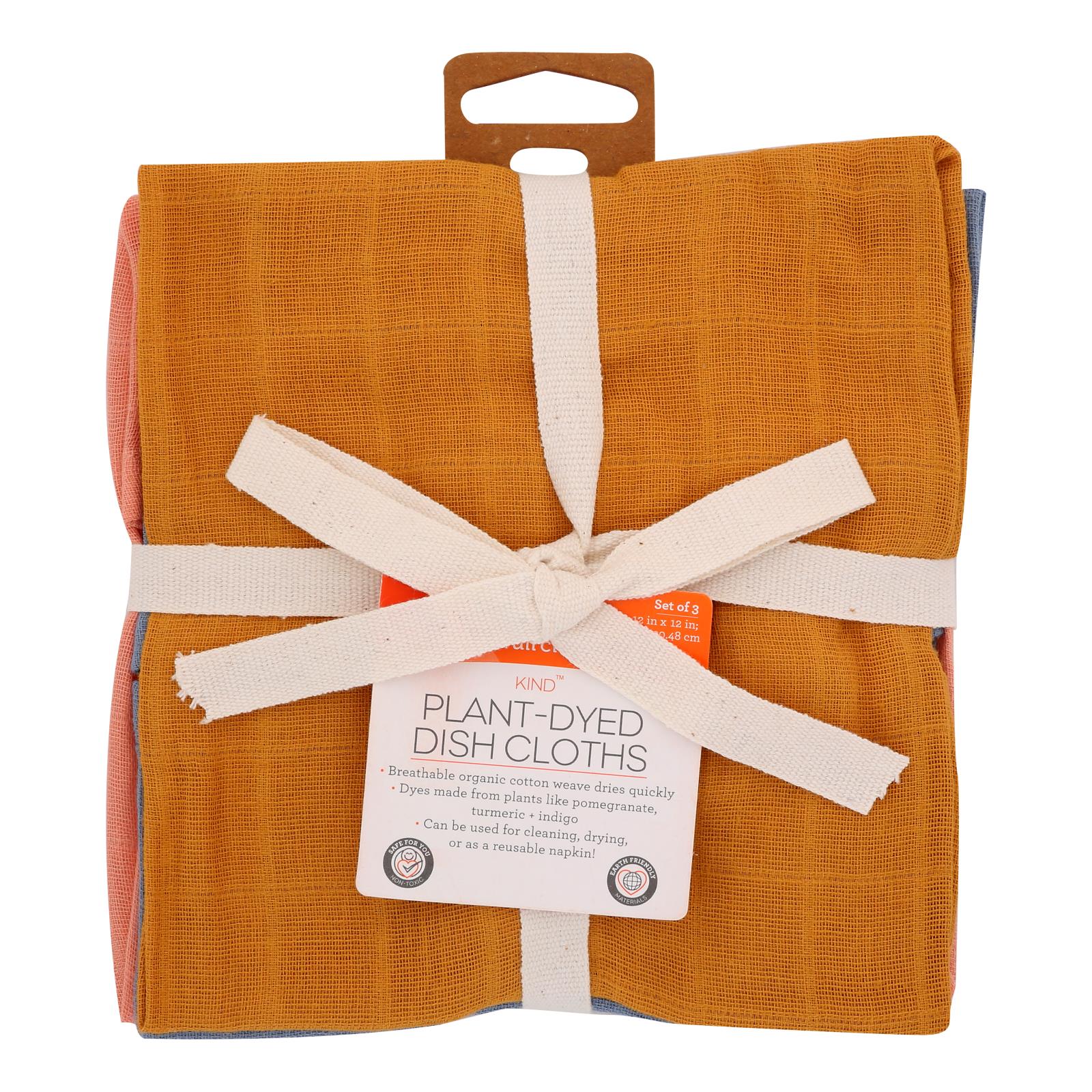 Full Circle Home - Dish Cloth 3 Pack Plnt Dyed - Case of 12 - 3 CT