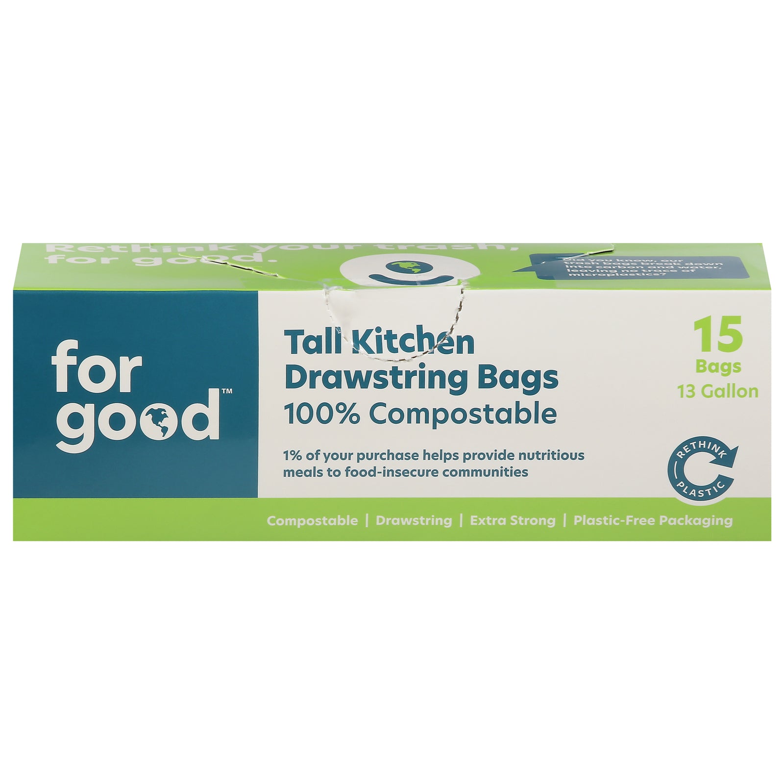 For Good - Tall Ktchn Drwstrng Bags - Case of 6-15 CT